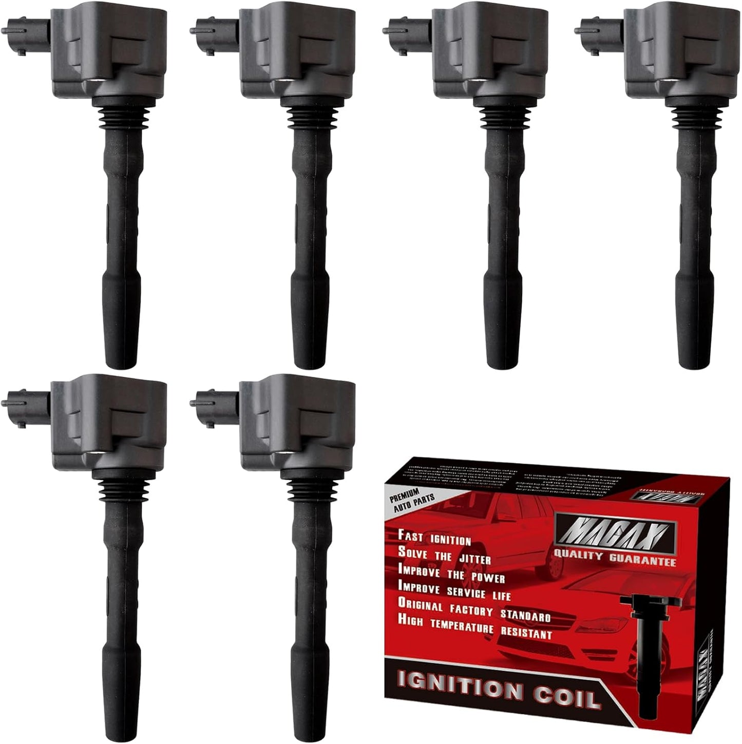 Set of 6 Ignition Coils Pack Compatible with 2007-2017 Nissan Infiniti Maxima Quest Pathfinder Murano Altima Q50 QX60 FX35 3.5L V6 UF550