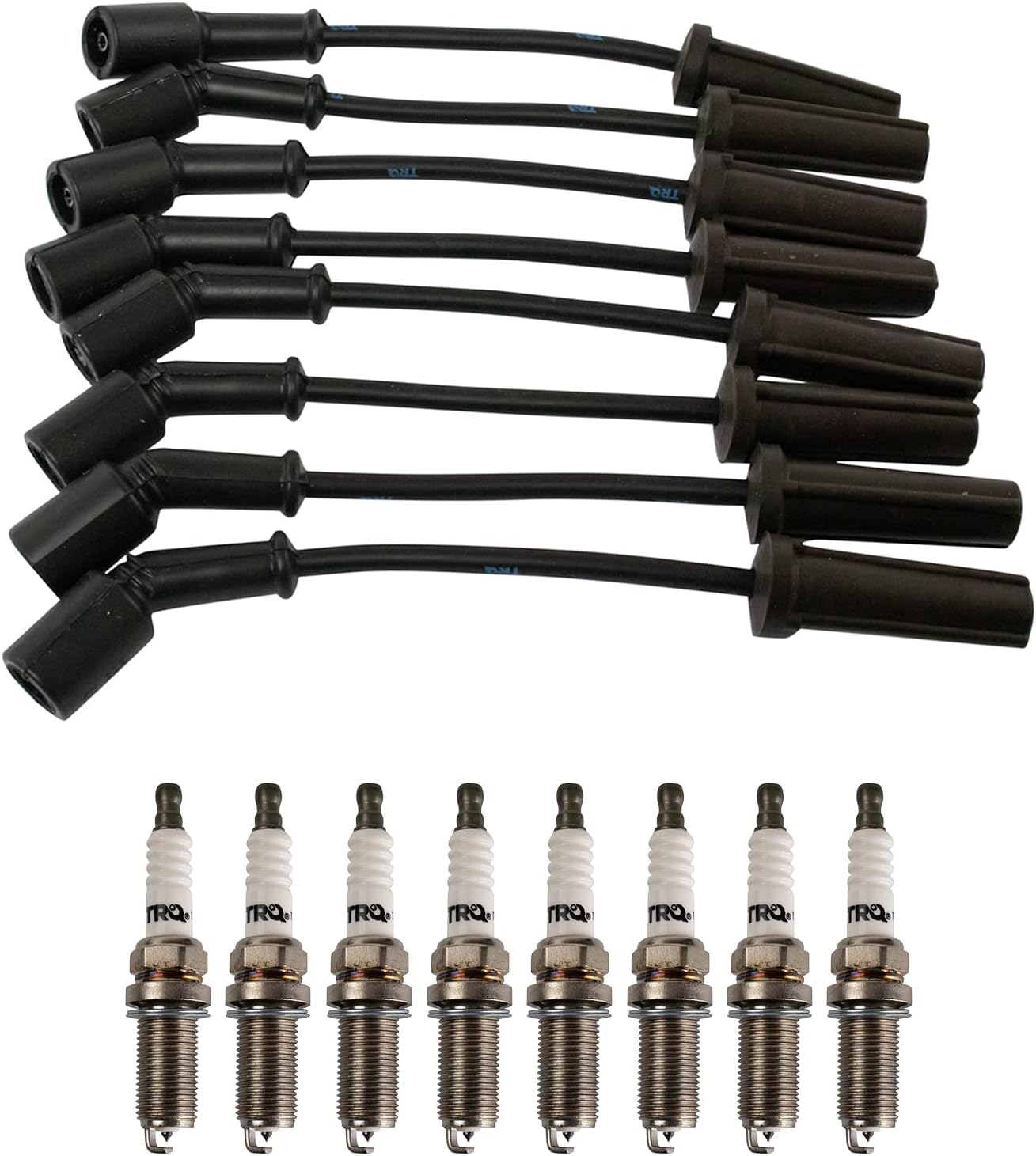TRQ Ignition Kit Spark Plugs Wire Set Compatible with 2011-2019 Ford Fiesta
