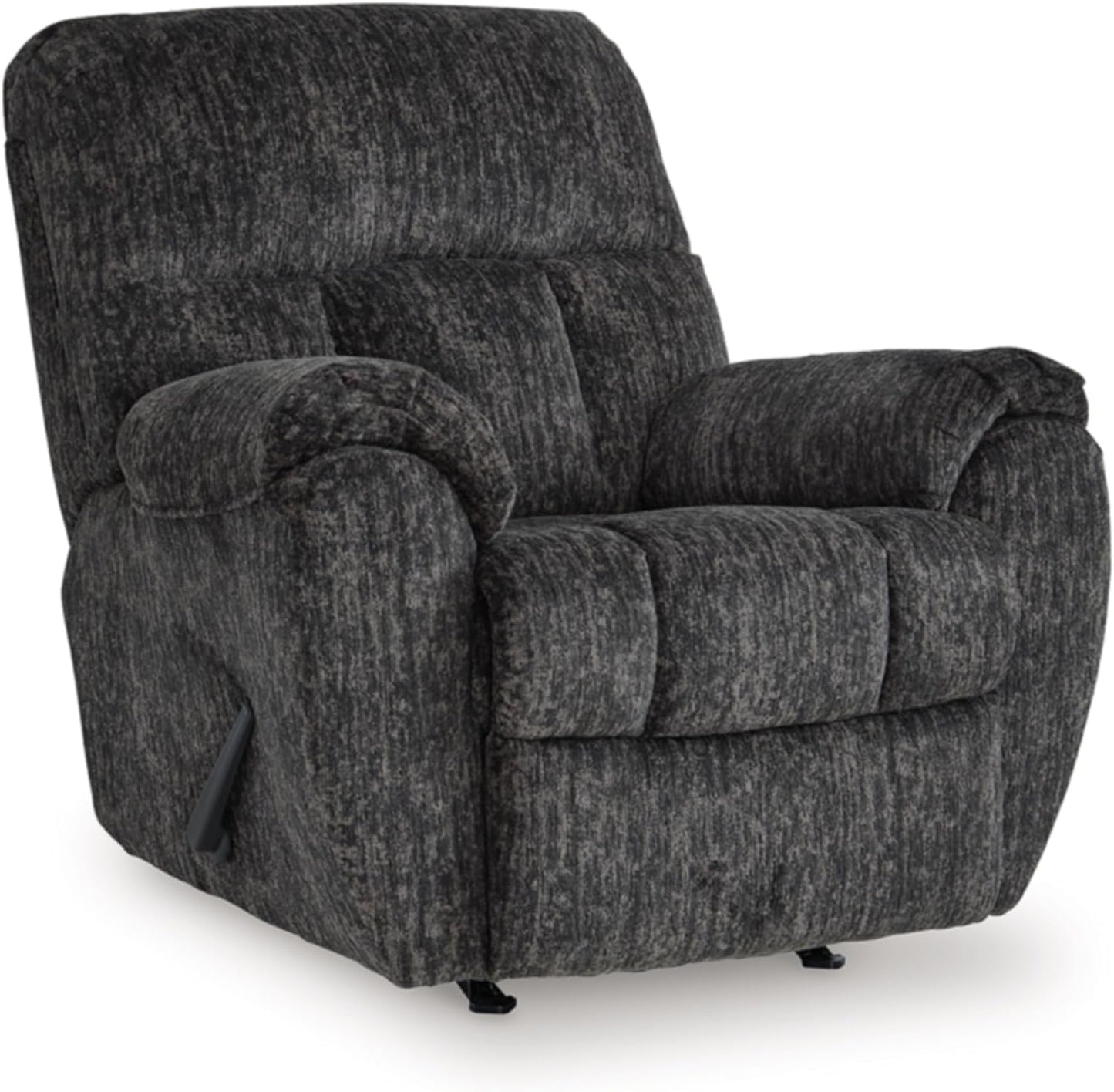 Signature Design by Ashley Rampant Casual Manual Rocker Recliner with Pillow-Top Arms, Dark Brown