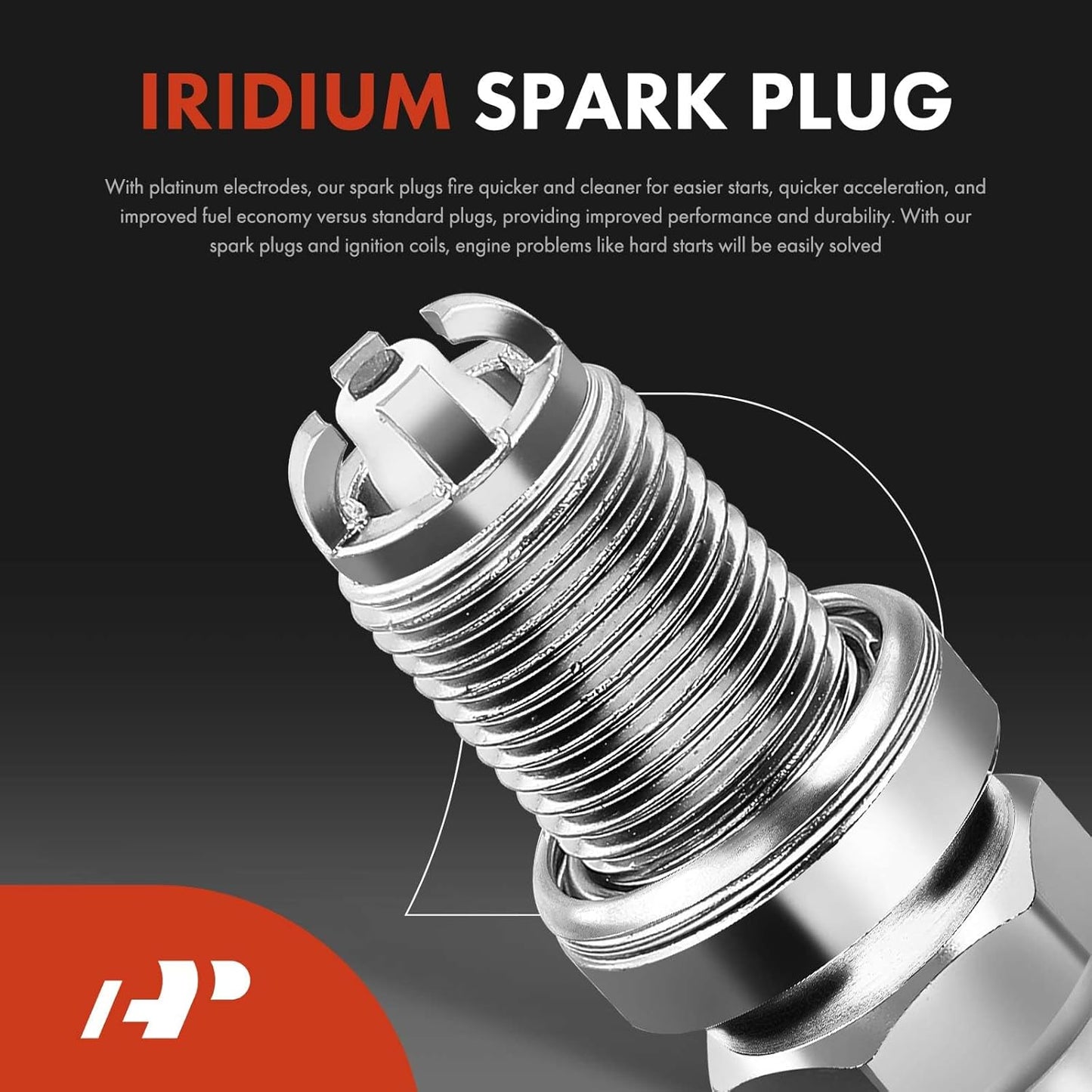 A-Premium Set of 4 Ignition Coil Pack and Iridium Spark Plugs Compatible with Audi A3 2004-2013, A4 2005-2016 & Volkswagen Jetta 2005-2015, Tiguan 2009-2017 & More, 2.0L 2.5L
