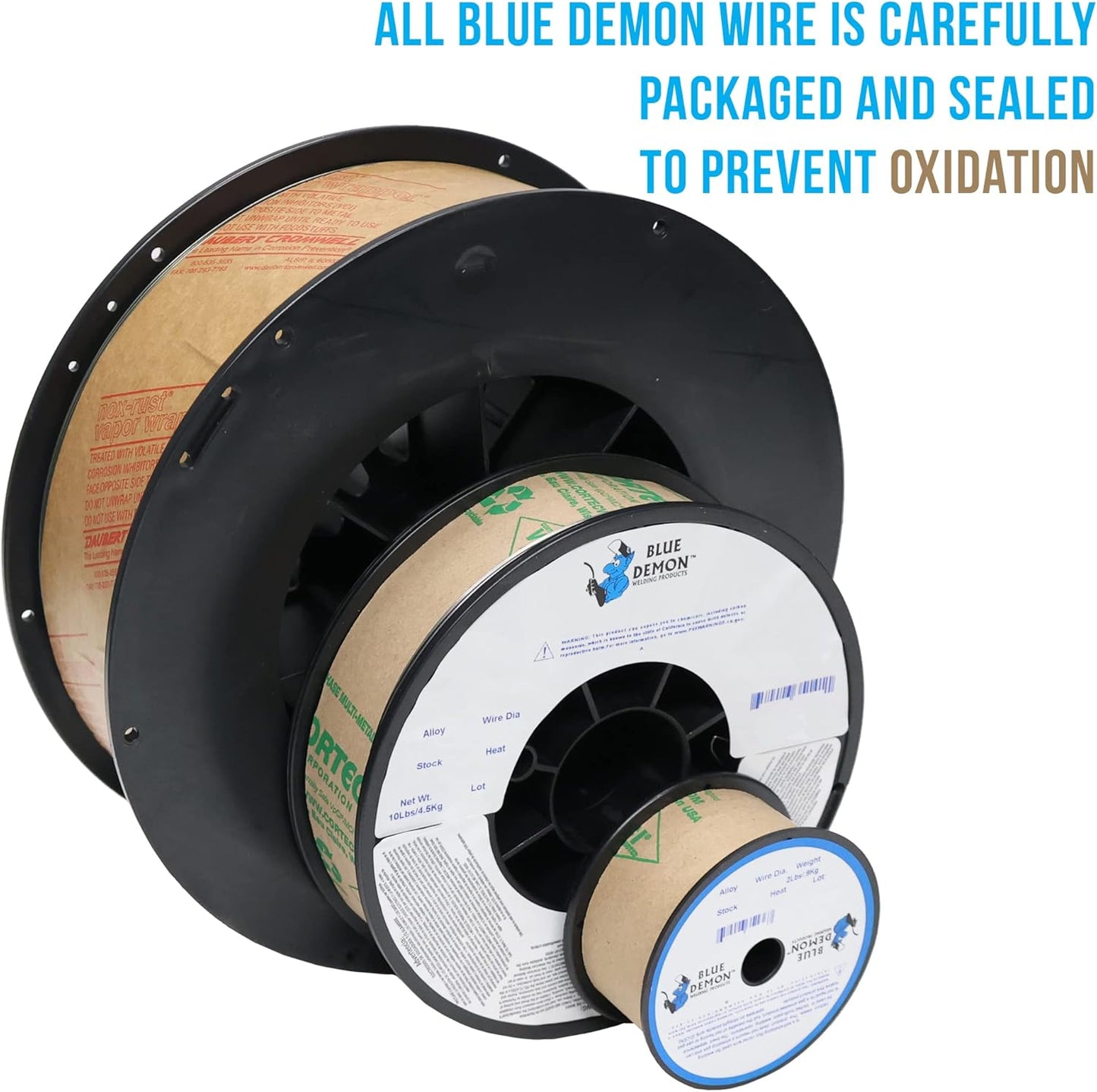 Blue Demon ER70S6 X .035 X 11 LB MIG/GMAW Carbon Steel Welding Wire, All Position, Low Spatter, Formulated to Provide Porosity-Free, X-Ray Quality Welds