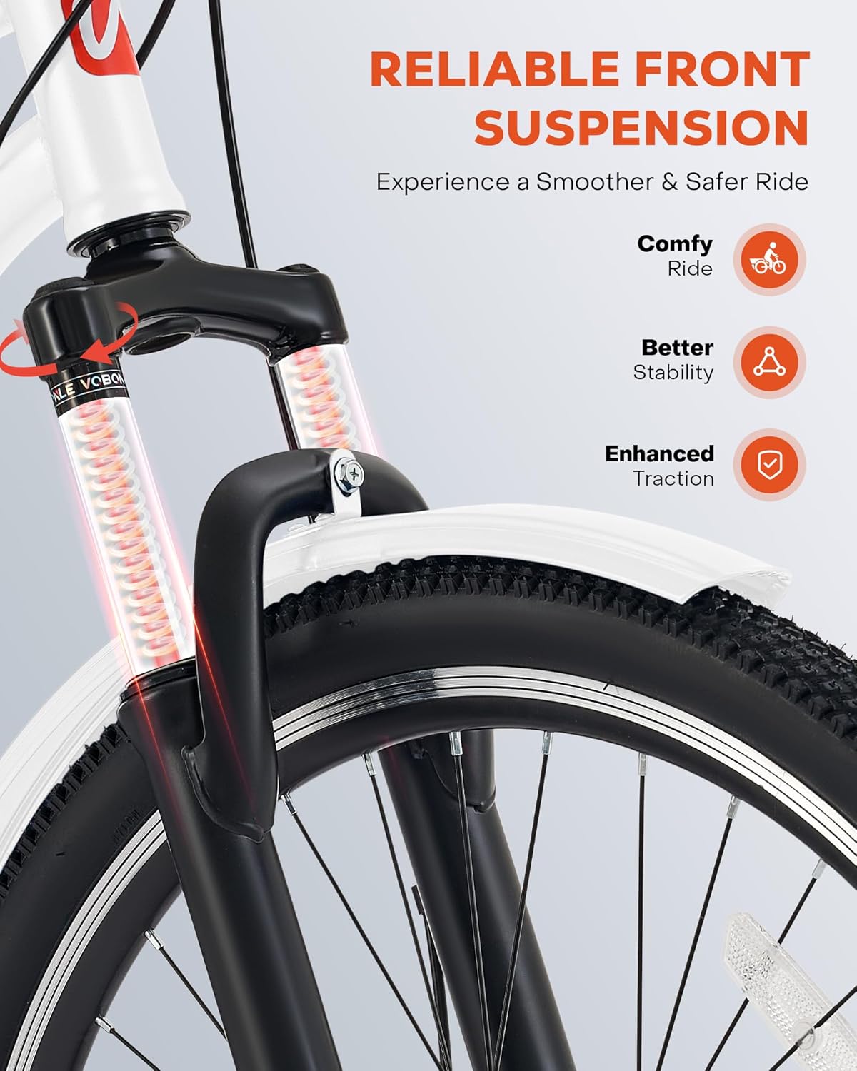 Viribus Adult Tricycle, 7 Speed Tricycle for Adults with Front Suspension and Removable Basket, 24 26 inch 3 Wheel Bike for Adults Dual Chain, Adult Trike for Men Women Seniors, 400 lb.