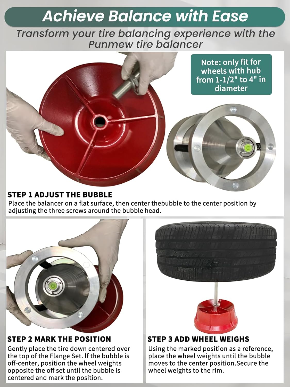 Tire Balancer Portable Bubble Wheel Balancer Tire Changer with Bubble Level for Car Light Truck Wheel Balancing