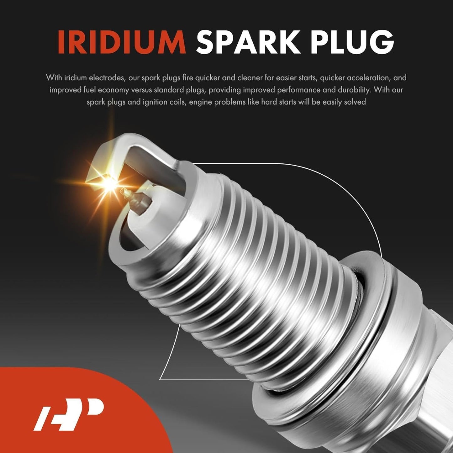 A-Premium Set of 8 Ignition Coil Pack and Iridium Spark Plugs Compatible with Audi A3 2009-2010/2012-2012 1.4L