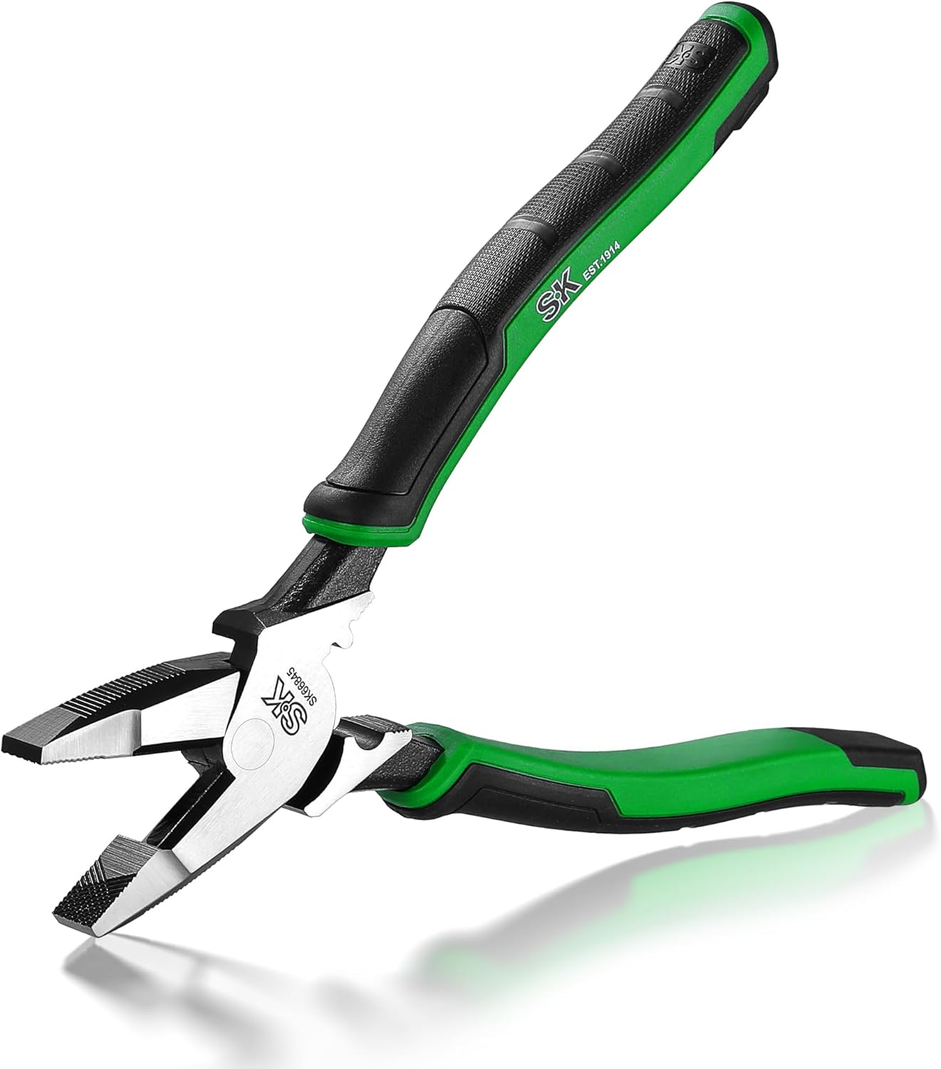 SK 3-Piece Pliers Set, 9.5-Inch Linesman, 8-Inch Diagonal & Needle Nose Pliers, Premium CR-V Construction, Ergonomic Anti-slip Handle, with Rolling Pouch