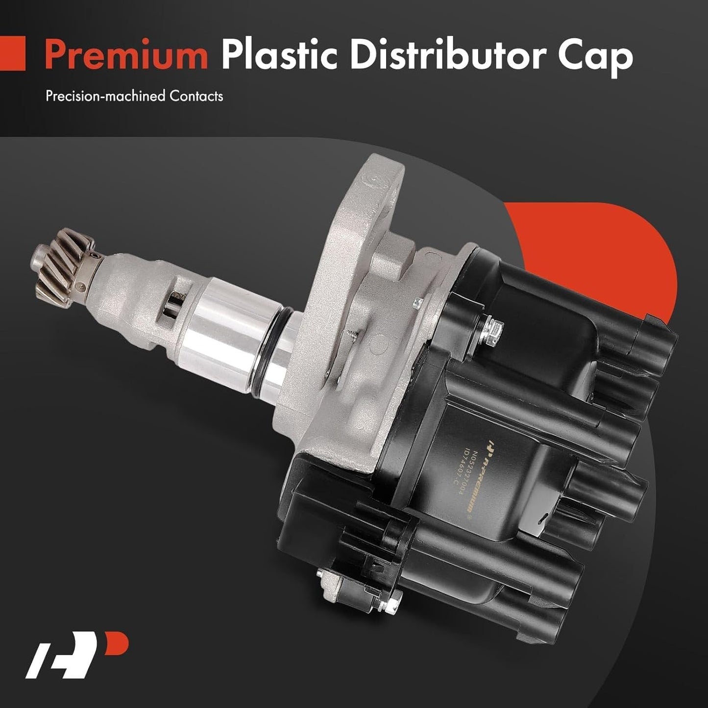 A-Premium Ignition Distributor with Cap and Rotor Compatible with Toyota Land Cruiser 1993-1997 & Lexus LX450 1996-1997, 4.5L