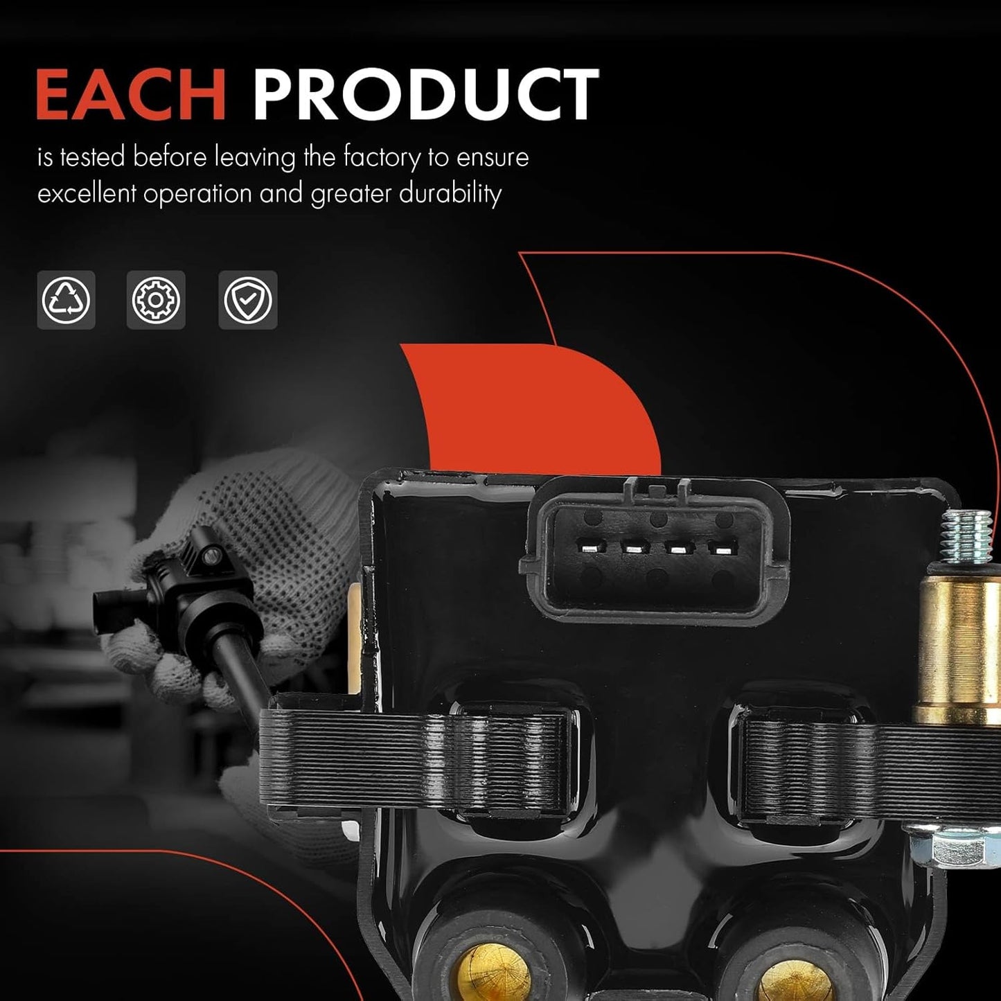 A-Premium Engine Ignition Coil Packs Compatible with Subaru Forester Impreza 2005-2010 Legacy Outback 2005-2009 Saab 9-2X 2005-2006 H4 2.5L