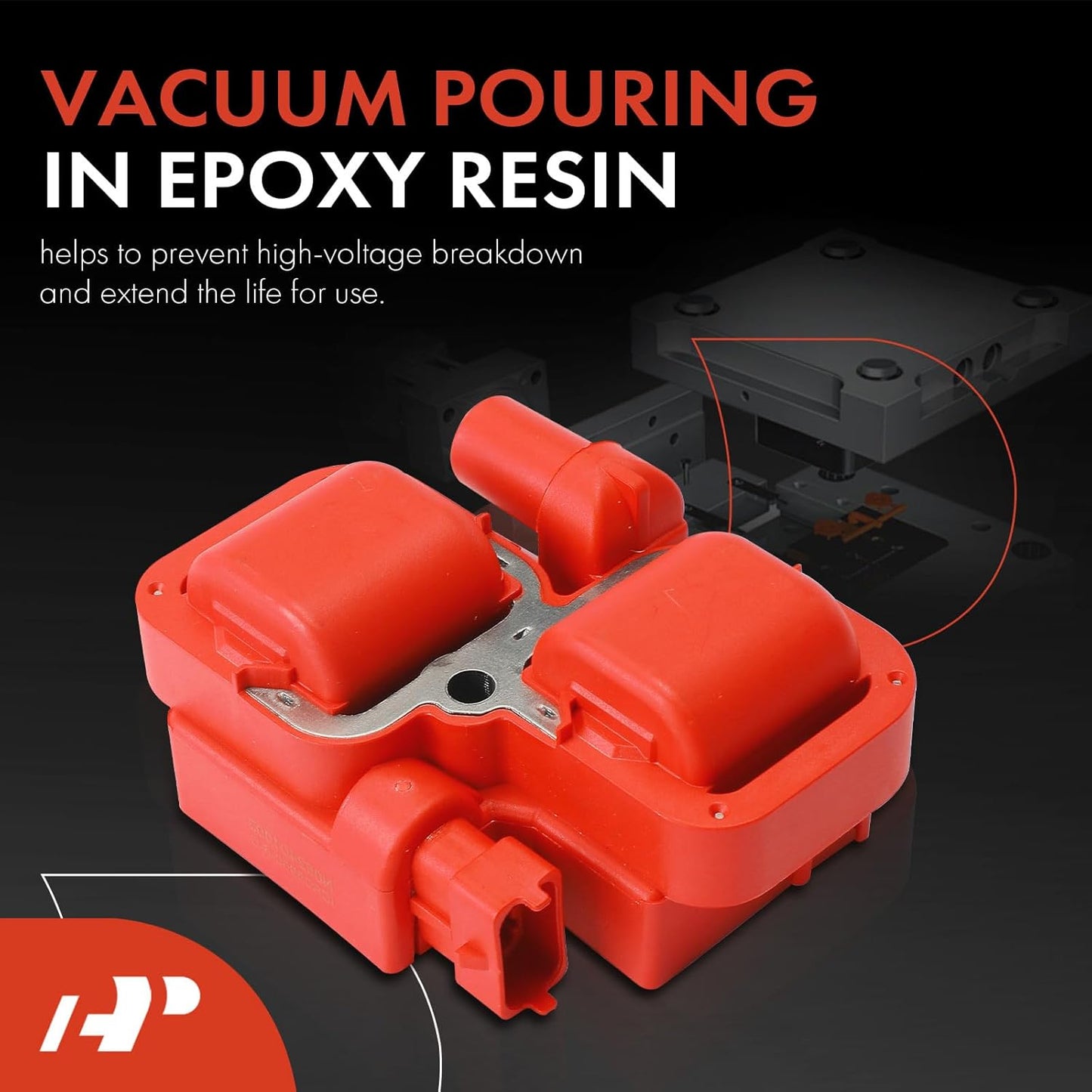 A-Premium Engine Ignition Coil Pack Compatible with Mercedes-Benz C240 2001-2005, C280 1998-2000, C32 AMG, C320, CLK320, E320, ML320, ML350, S350, SLK32 AMG, SLK320 & Chrysler Crossfire