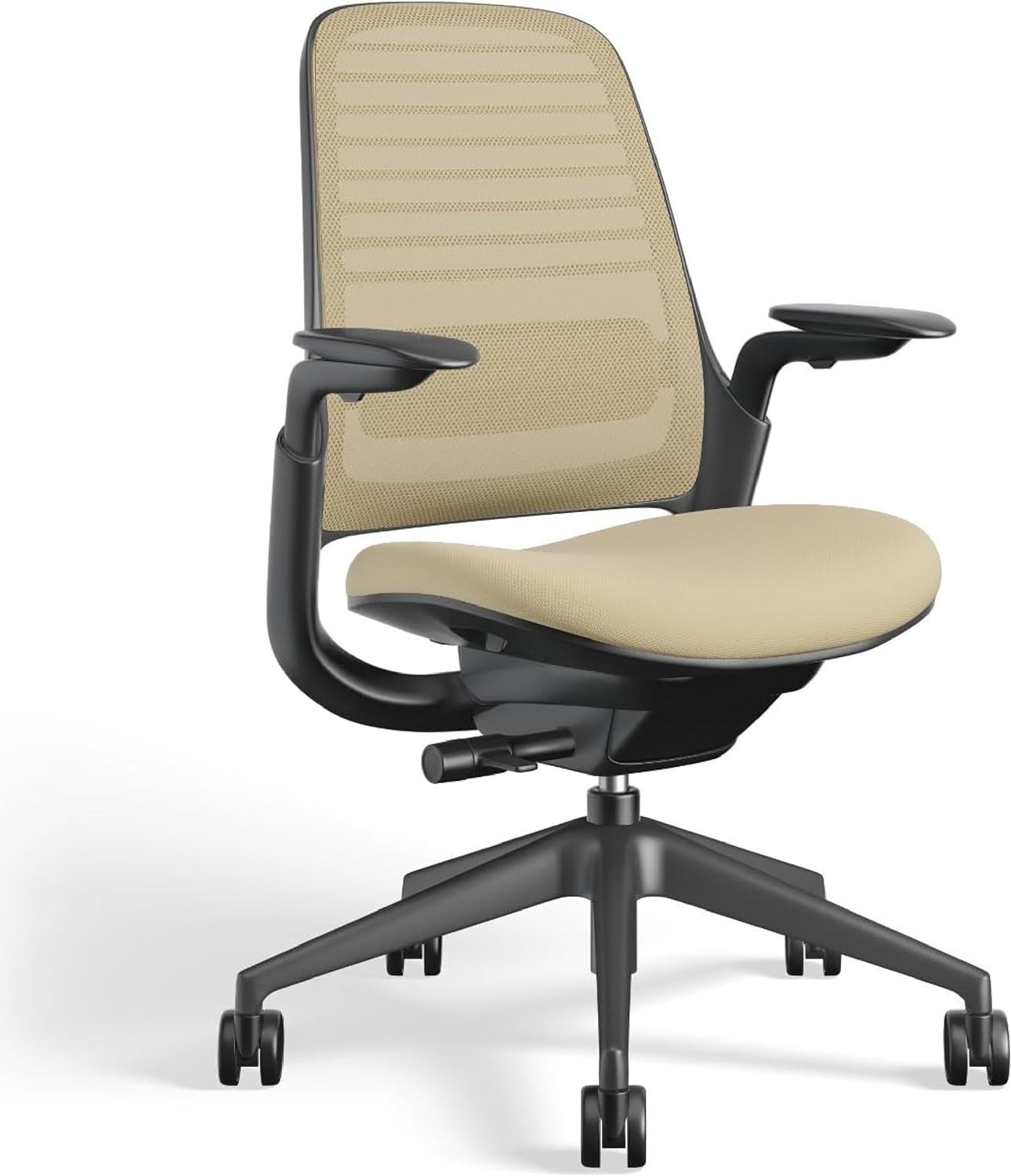 Steelcase Series 1 Office Chair - Ergonomic Work Chair with Wheels for Carpet - Helps Support Productivity - Weight-Activated Controls, Back Supports & Arm Support - Easy Assembly - Graphite