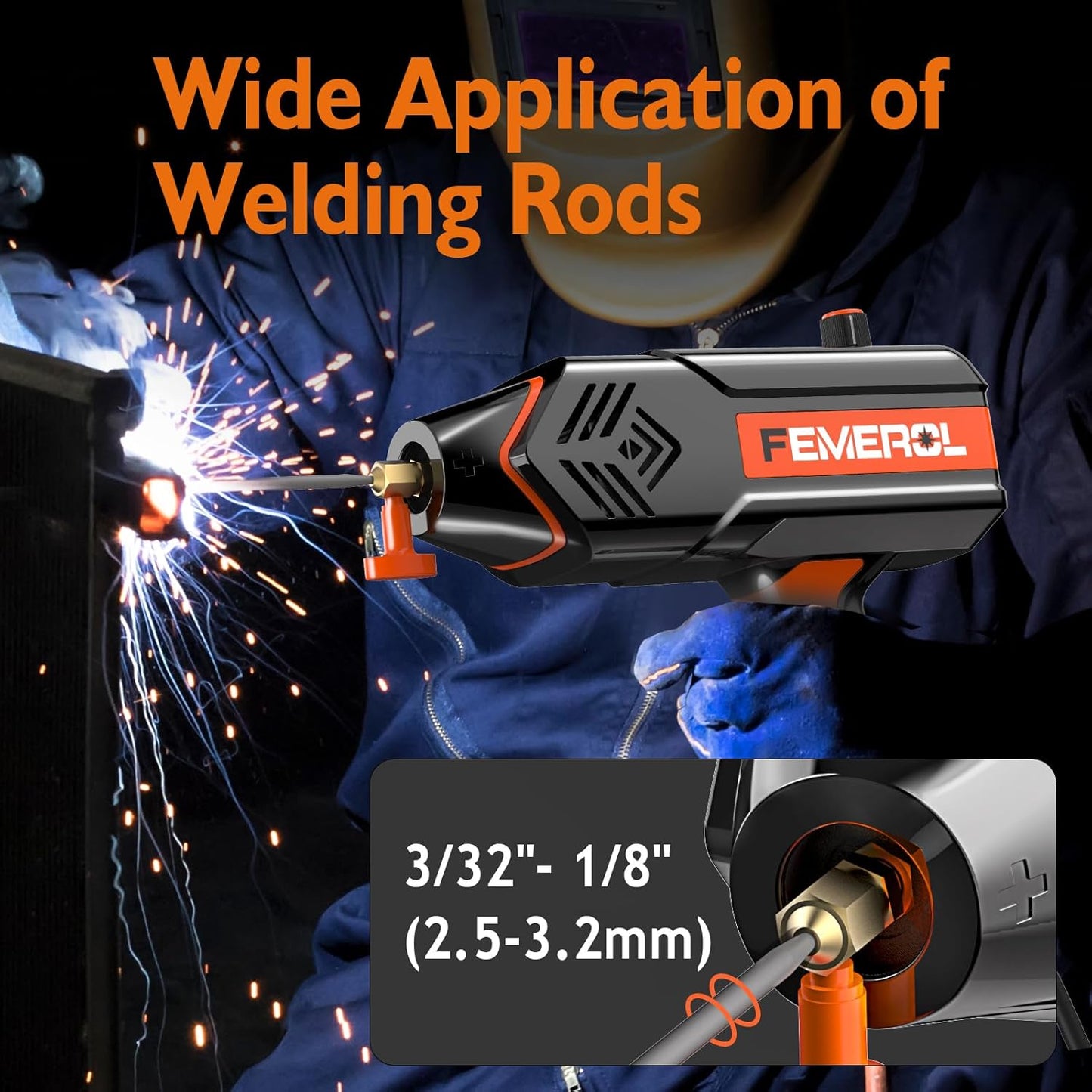 Welding Machine 110V,Handheld Welder, 120A Portable Stick Welder, Hand Held Welder Machine IGBT Inverter Digital Display with Welding Tool Set and Toolbox