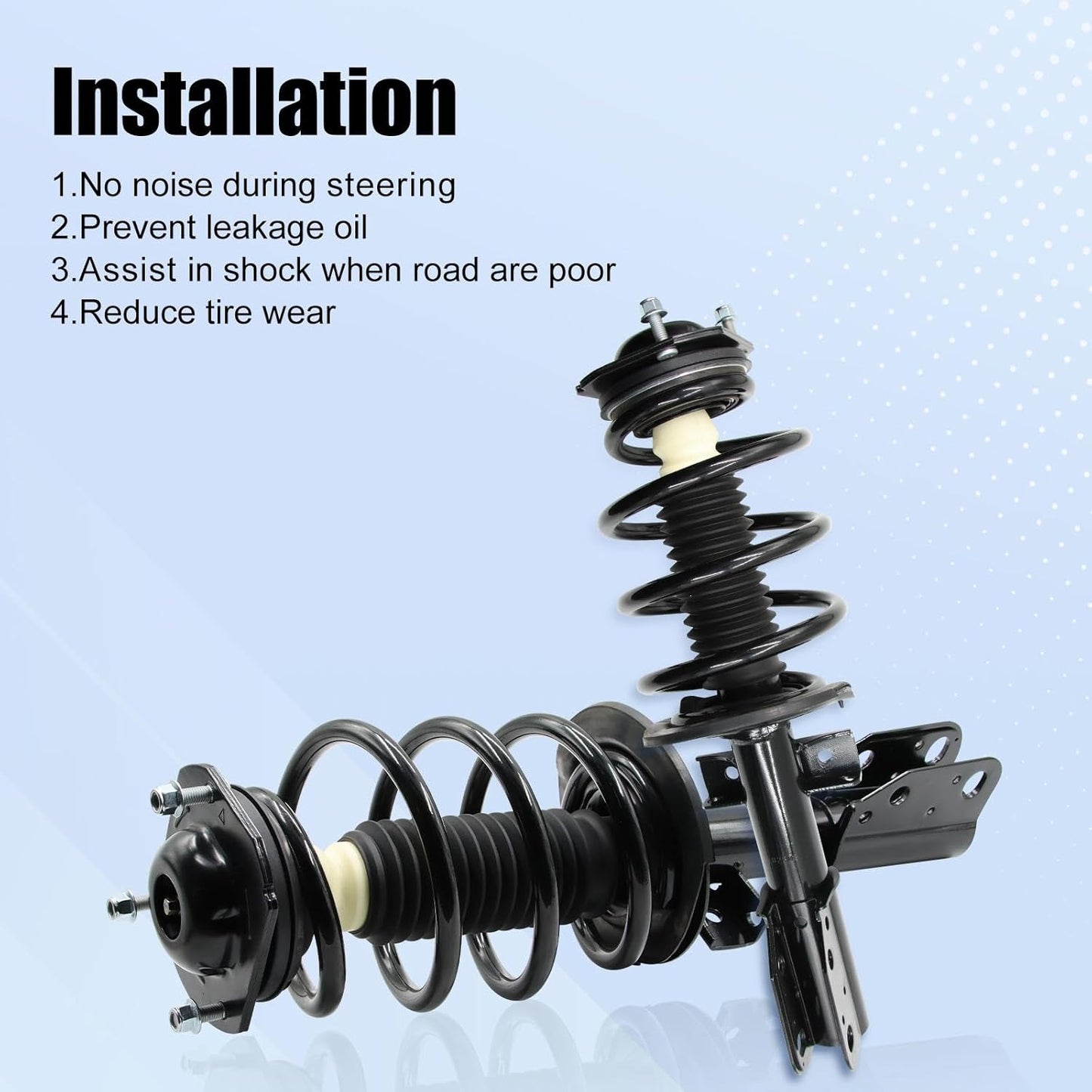Shock Absorbers Front and Rear Assembly for Chevy Traverse/GMC Acadia/Buick Enclave/Saturn Outlook 2007-2012, Front and Rear Struts and Shocks with Coil Springs - 172518/182518/349125/37315