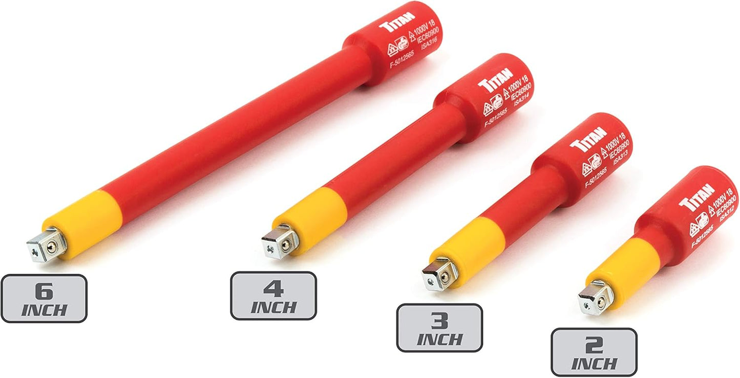 Titan 66100 18-Piece 1/4-Inch Drive VDE Insulated Socket Set