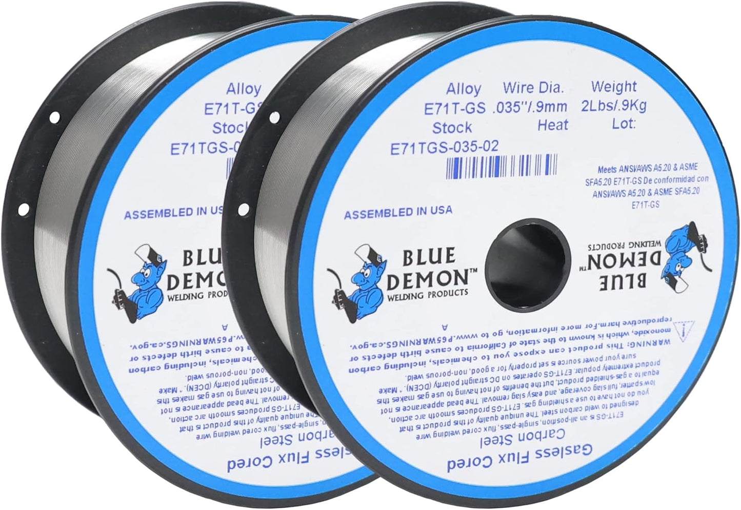 Blue Demon E71TGS .035 X 10# Spool Gasless Flux Core Welding Wire
