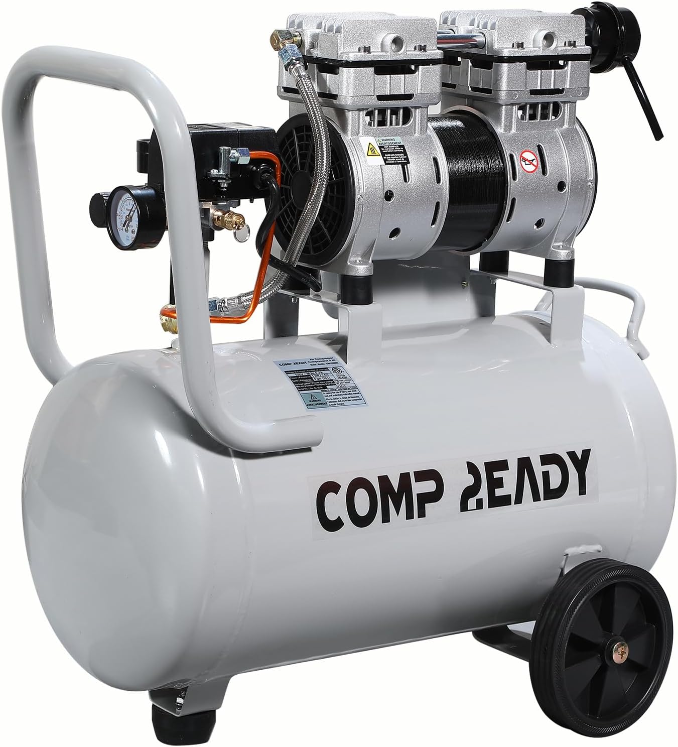6 Gallon Portable Air Compressor 1HP 2.5 CFM@90PSI 60dB Ultra Quiet Oil Free Air Compressor Ideal for Tire Inflation Pneumatic Tool Spray Painting