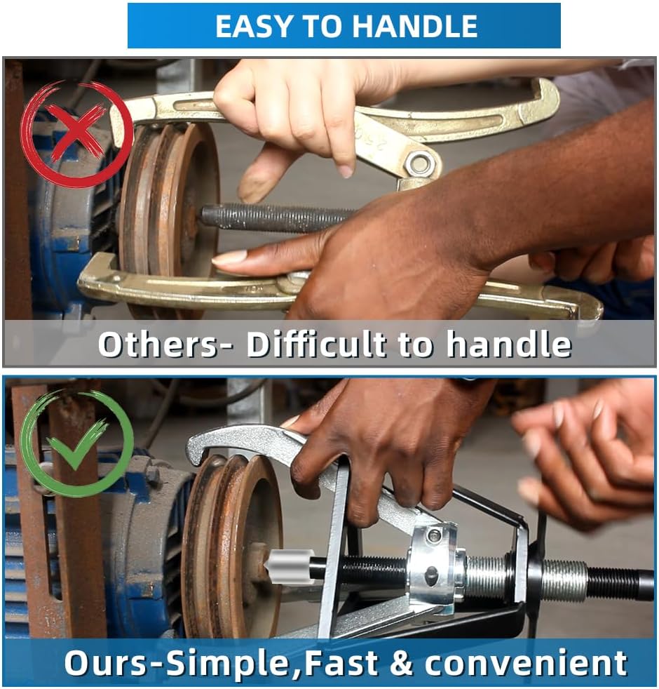 BESTOOL 3 Jaw Gear Puller,2 Ton Pulley Puller Tool, Removal Tool for Gears, Pulley, Flywheel