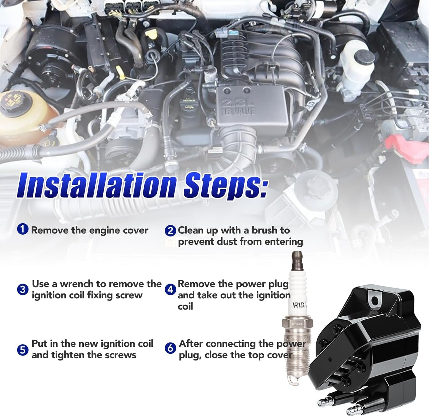 3x Ignition Coil Pack and 6x Spark Plugs Fits for 3.8 V6 Buick LeSabre Regal Park Avenue Chevy Impala Monte Carlo Camaro Pontiac Grand Prix Firebird Bonneville Oldsmobile DR39 D555 5C1058 C849