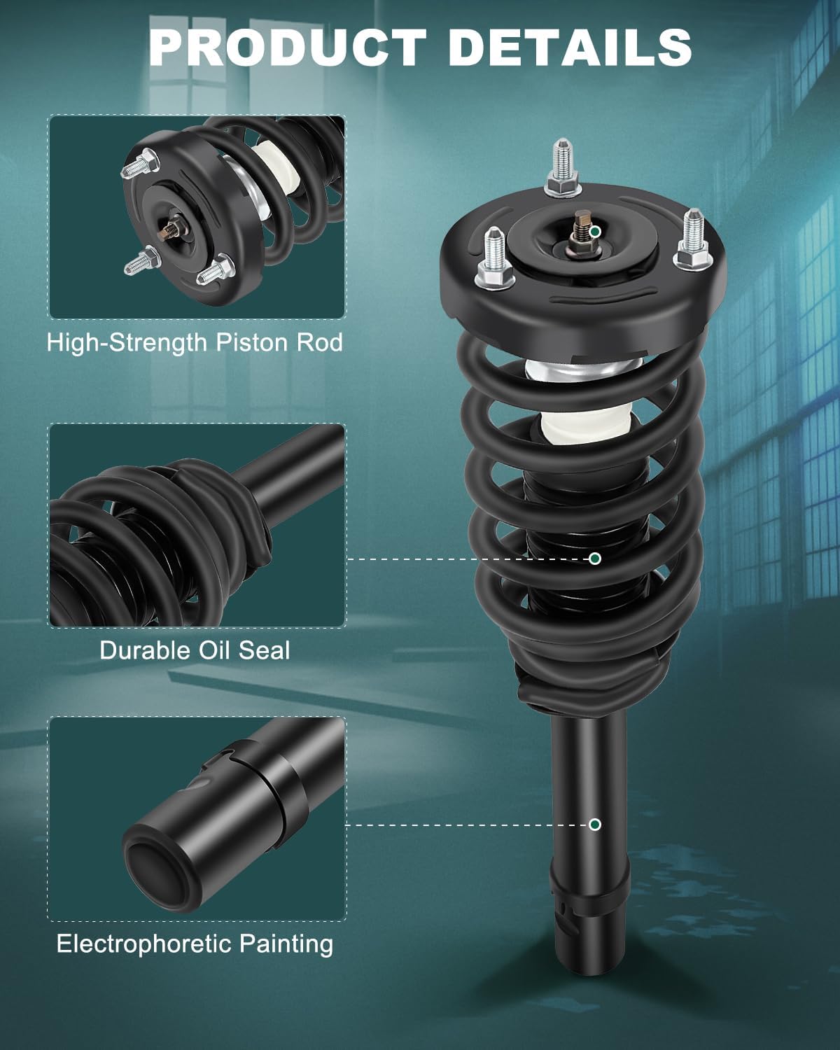 AUTOMUTO Complete Struts Assembly Front and Rear Pair Strut Shock Absorber Fit 2006-2011 for Hyundai Azera,2006-2010 for Hyundai Sonata