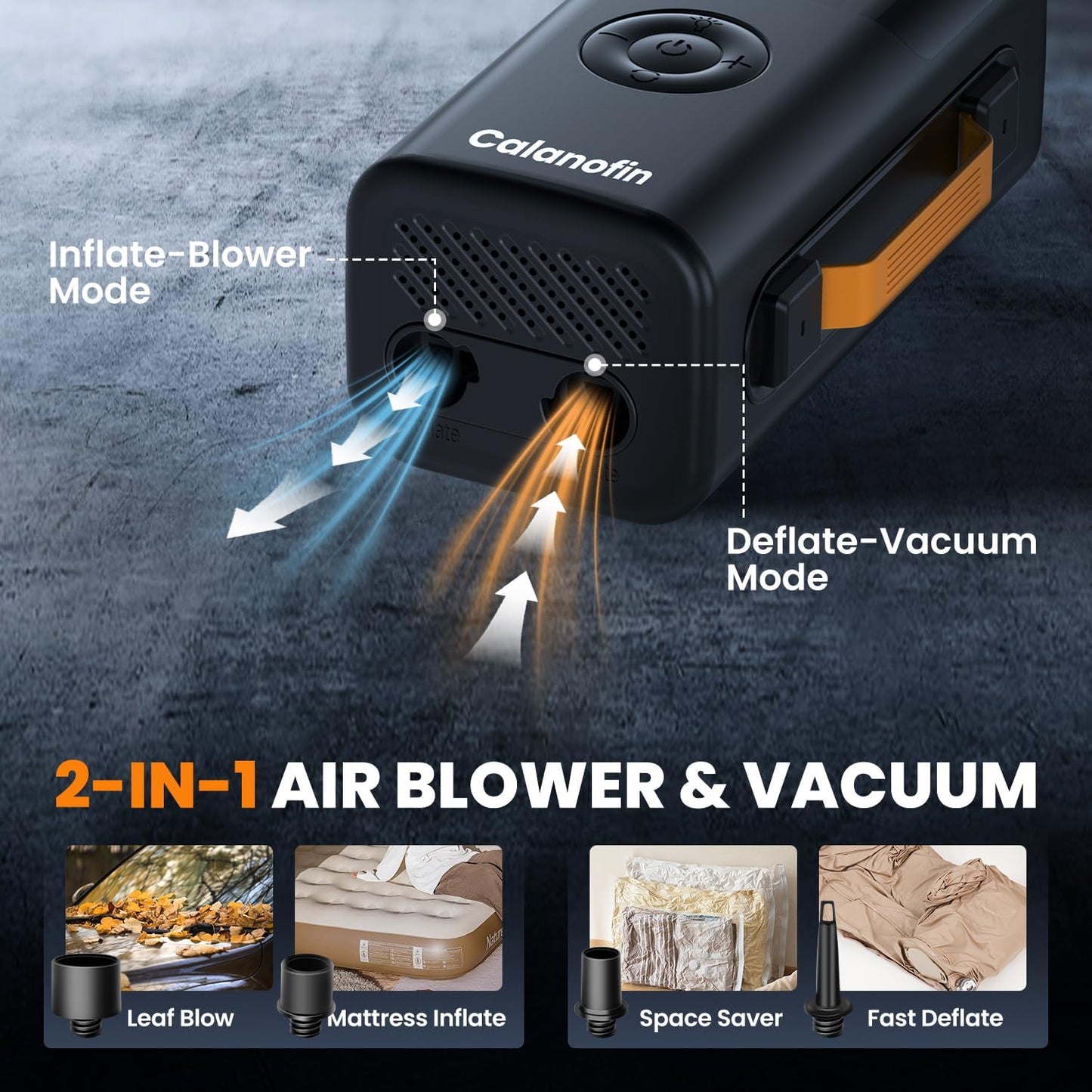 10-in-1 Jump Starter with Air Compressor, 5000A Portable Car Battery Booster for 10.0L Gas/8.0L Diesel, 150PSI Tire Inflator, Vacuum, Blower, Power Bank, LED Light, LCD Display, 12V Jump Box