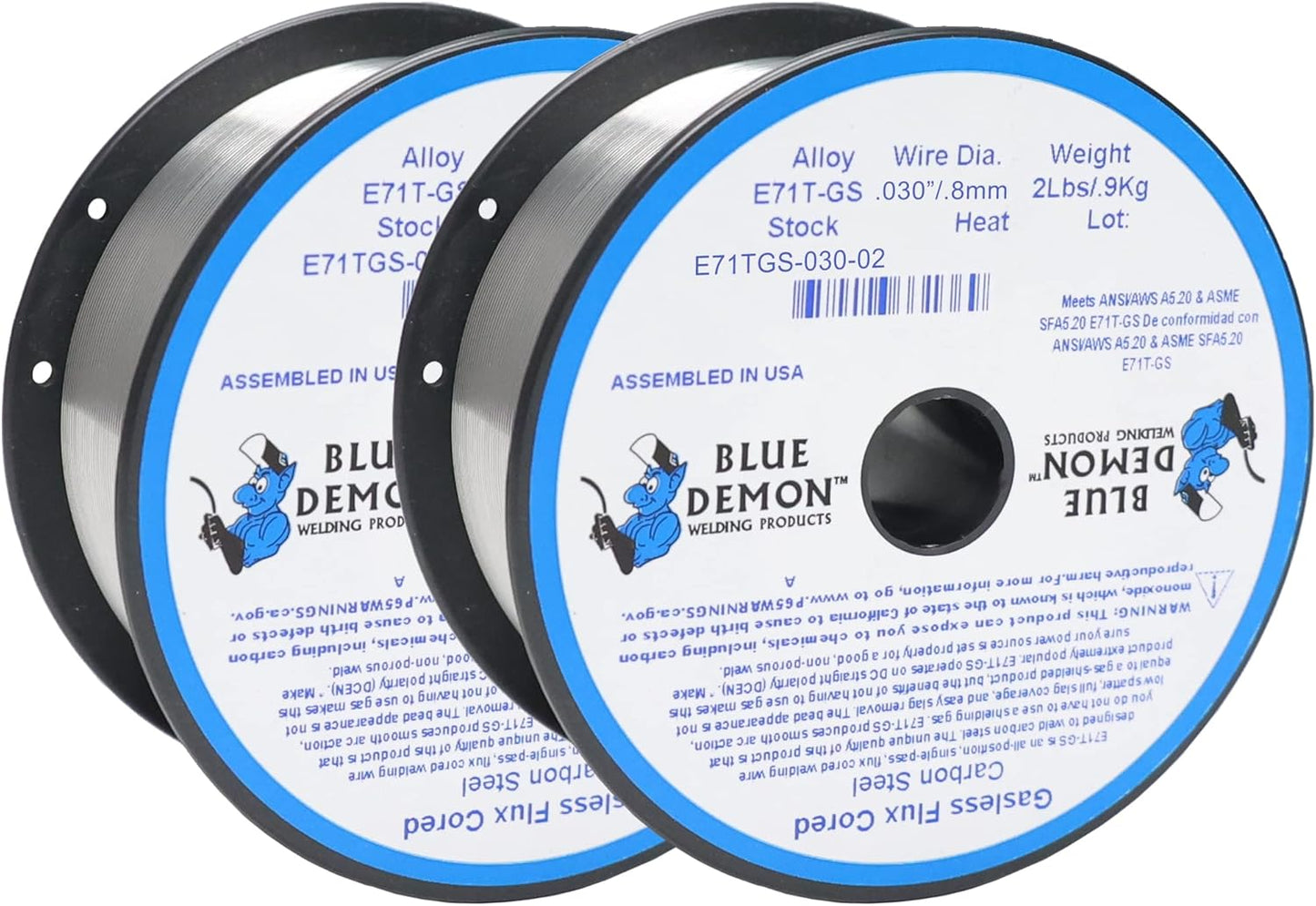 Blue Demon E71TGS .035 X 10# Spool Gasless Flux Core Welding Wire