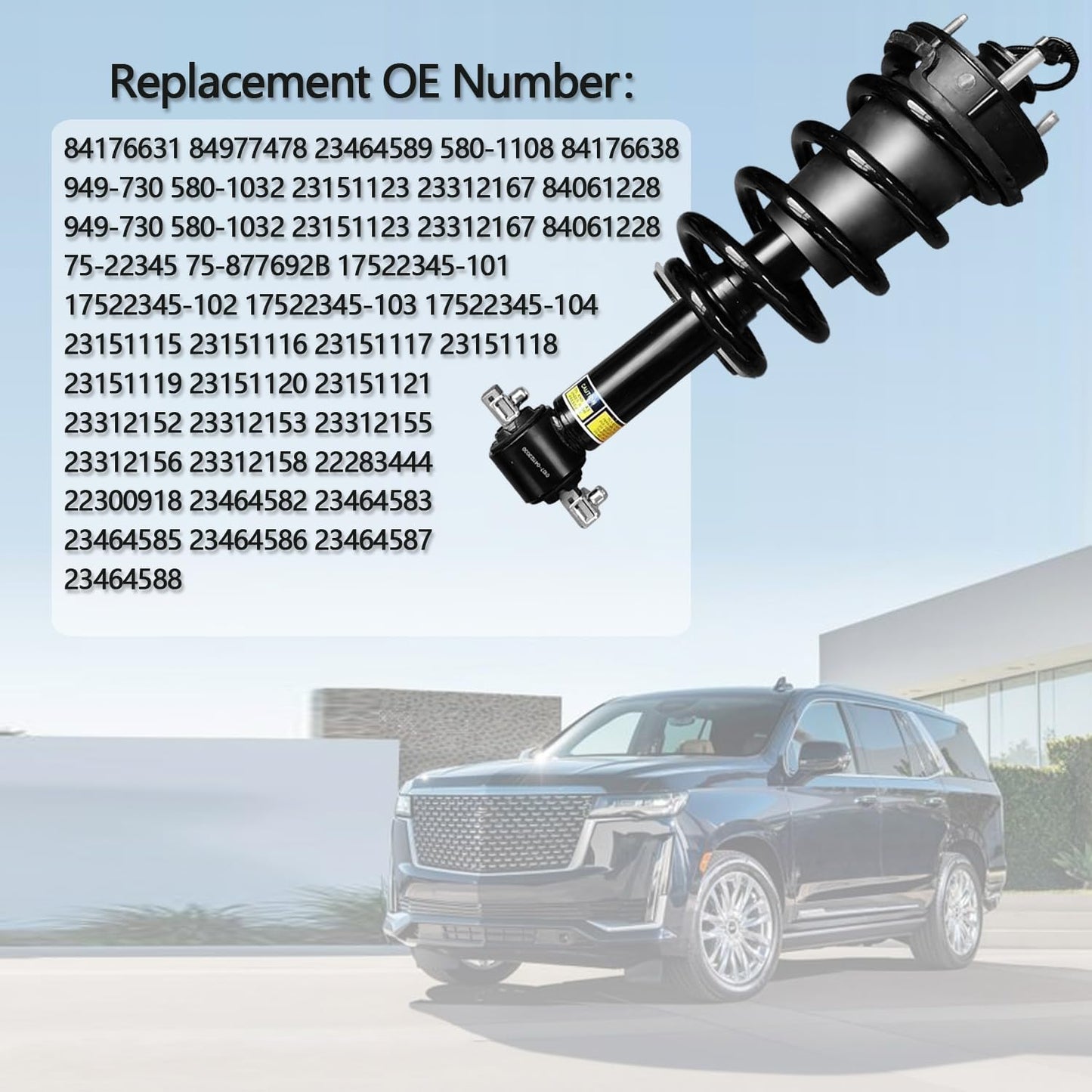 2PCS Front Shock Absorber Struts Assembly Air Suspension Compatilbe for 2015-2020 Cadillac Escalade Chevy Tahoe Suburban Silverado GMC Sierra 1500 Yukon XL 84176631