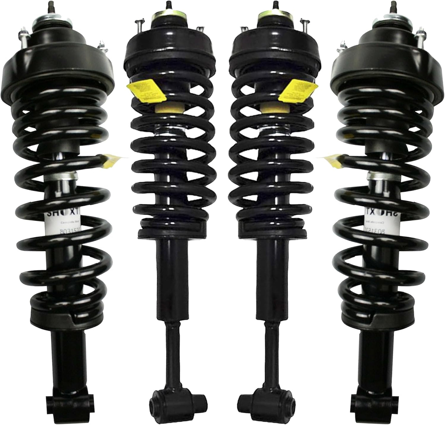 Shoxtec Full Set Complete Struts Assembly Replacement for 2002-2003 Ford Explorer 2002-2003 Mercury Mountaineer Coil Spring Shock Absorber Repl Part no. 171321 171322
