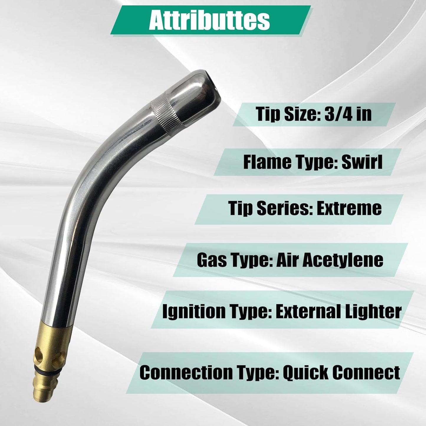 0386-0106 A-32 3/4" Air Acetylene Torch Tip for Turbo Torch G-4 or PLF-A5 Handles, Soft Solder 4 to 6", Silver Braze 1-1/2 to 4", Manual Lighting, Quick Connect, Removable Orifice Screw