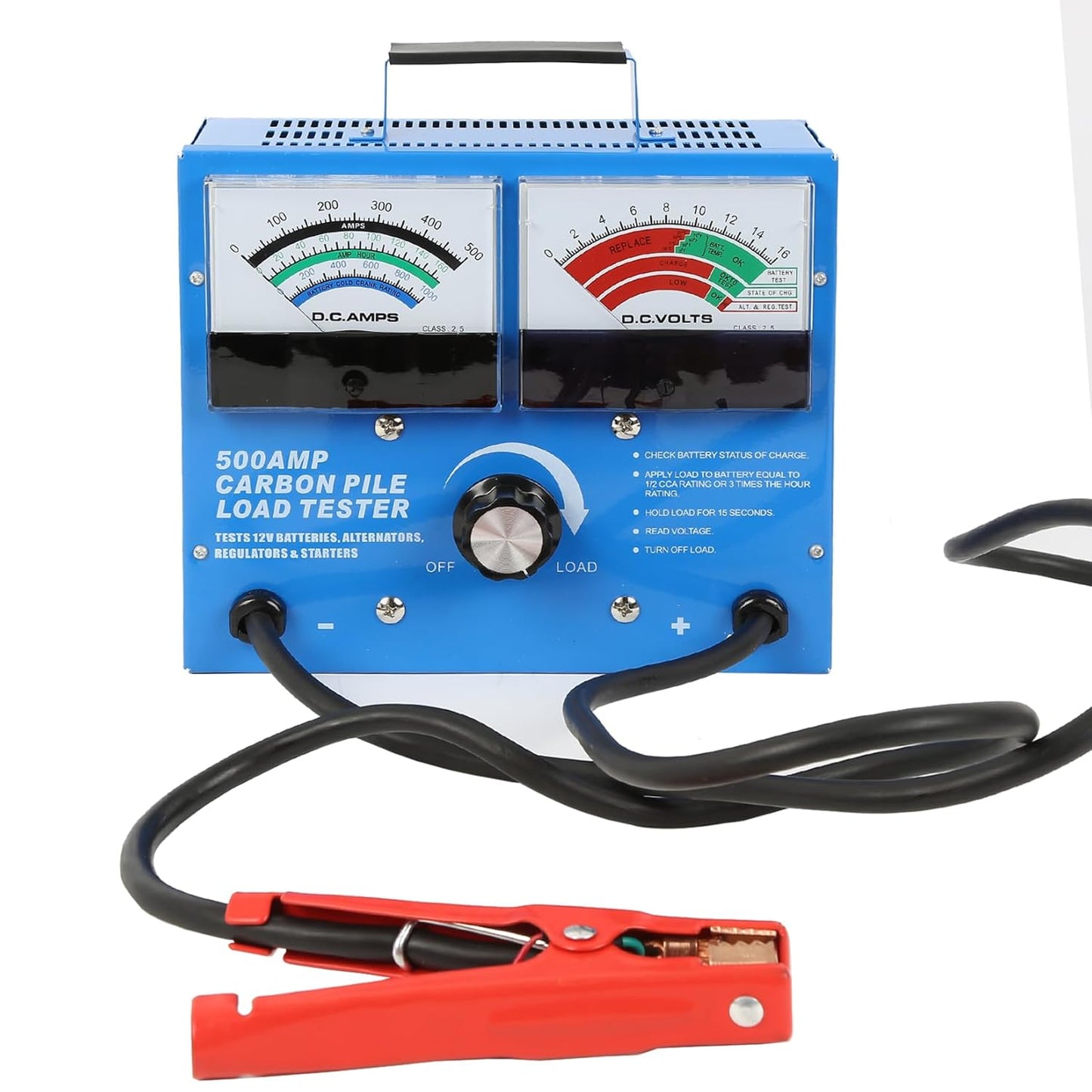 500 Amp Carbon Pile Load Tester Test 12 Volt Battery, Alternator, Regulator