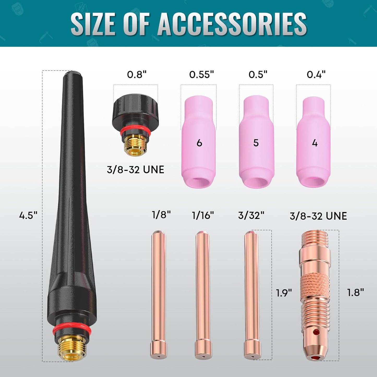 TIG Welding Torch, 13FT WP-17FV Argon Air Cooled Lift TIG Torch Flexible Tig Torch Head with Gas Valve Adjustment. (TIG17FV Flexible)