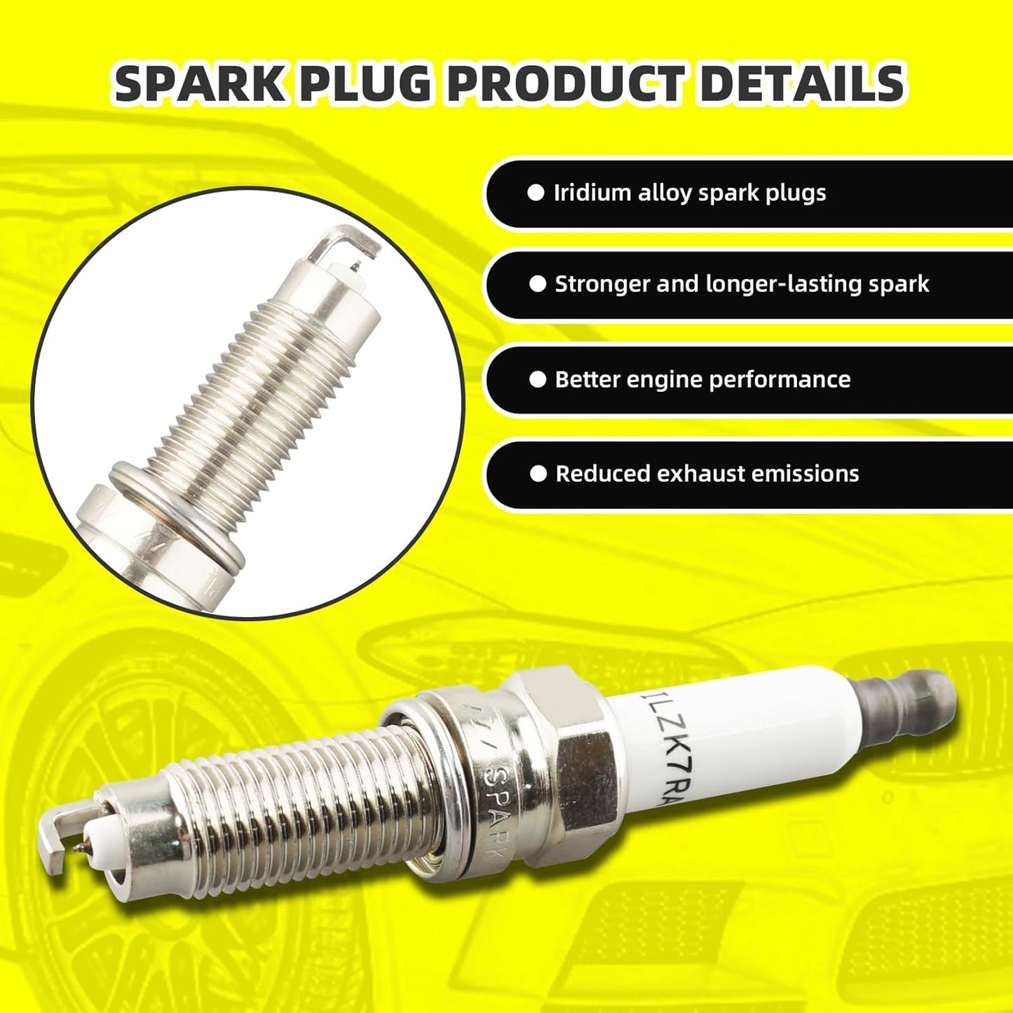 Set of 6 Ignition Coils Pack UF616 022905715E & 6 PCS Iridium Spark Plugs Compatible with Audi Q7 Volkswagen Atlas CC Passat Touareg Porsche Cayenne - 3.6L V6 Replace GN10443 022905715A