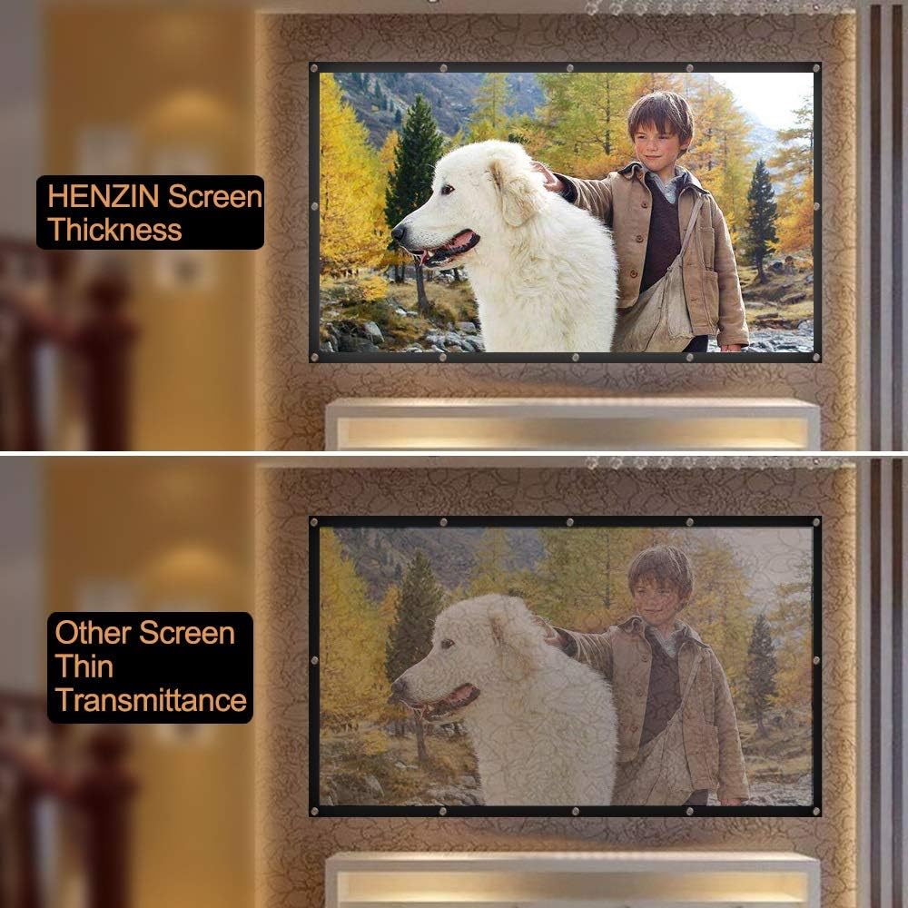 Thickened 100 inch Foldable Projector Screen 16:9 Matt White Front Rear Home Outdoor Theater Projection Screen