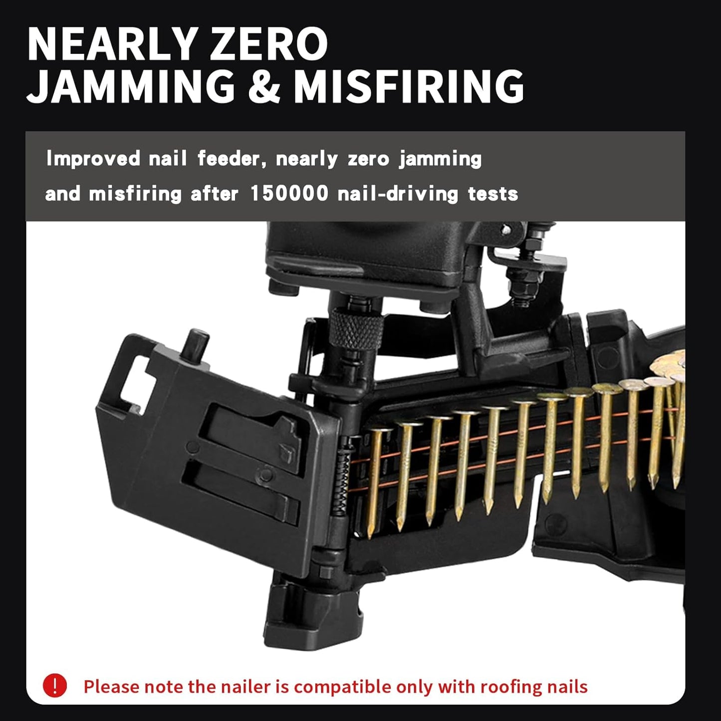 AEROPRO TOOLS Roofing Nailer 15 Degree Coil Roofing Nails 3/4-Inch up to 1-3/4-Inch CN45RC