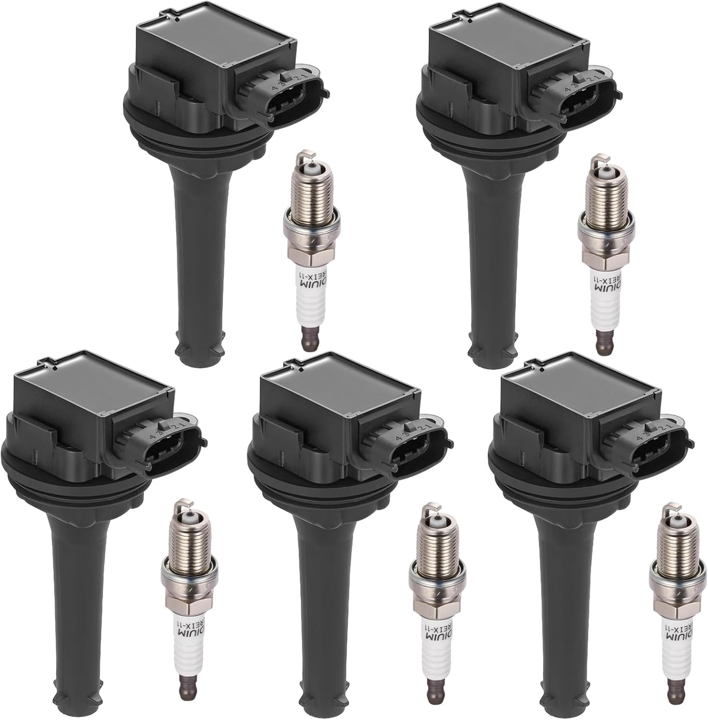 BDFHYK Ignition Coil Pack and Double Iridium Platinum Spark Plugs Compatible with BMW 328i xDrive 528i X3 525i 530i 325i 325xi 330i 330xi X3 Z4 X5 3.0L 2.5L L6 0221504470 12120032137 UF592, Sets of 6