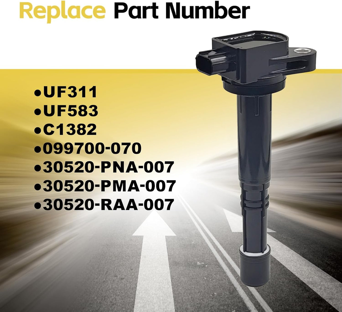 4 PCS Ignition Coil Pack Compatible with Honda CR-V Civic Element Acura CS 2.0L 2.4L OEM 30520-PNA-007 UF583 UF311