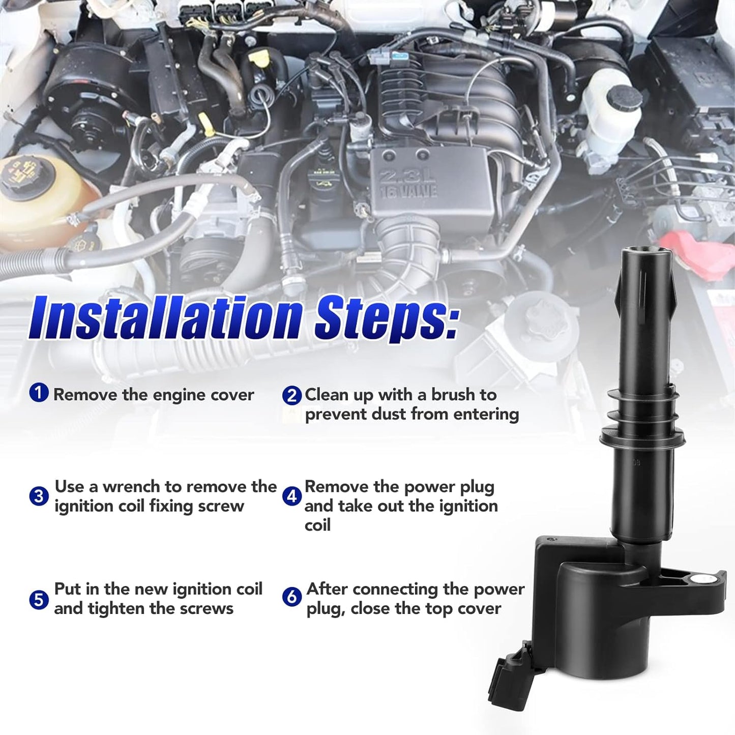 Set of 8 Ignition Coil Pack and Spark Plugs Fits for 2004 2005 2006 2007 2008 Ford F150 F-150 F250 F350 Explorer Expedition Lincoln Mark LT Navigator 5.4 V8 DG511 FD508 SP546