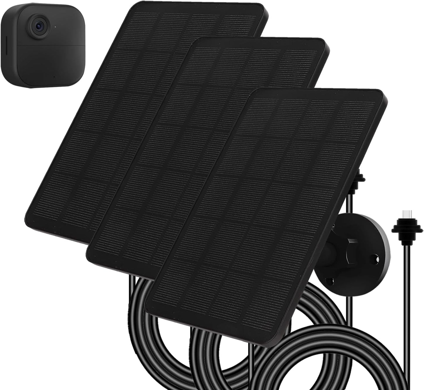 Solar Panel for Blink Camera Outdoor, Solar Panel 4W Compatible with Blink Outdoor 4 (4th Gen) Camera, Solar Charger for Camera with 13.12Ft Outdoor Power Cable, 360° Adjustable Mount, 2 Pack