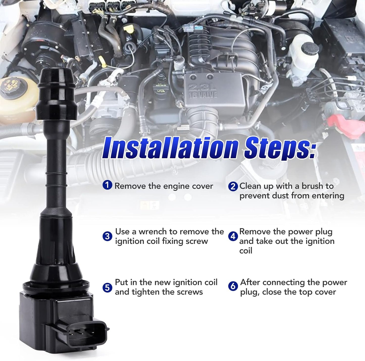 Set of 8 Ignition Coil Pack Fits for 5.6 V8 2004 2005 2006 Nissan Titan Truck, 2005 2006 Nissan Armada, 2004-2006 Infiniti QX56, 2004 Nissan Pathfinder Replaces UF510 C1483