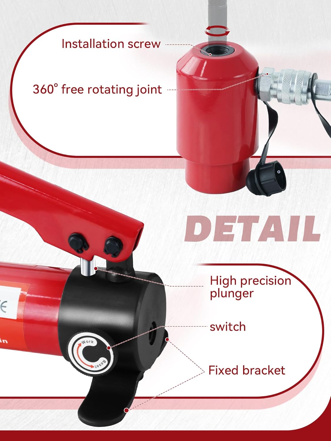 AMZCNC Hydraulic Knockout Hole Punch Set 1/2 to 4 inch Electrical Conduit Hole Cutter Set KO Tool Kit Metal Sheet Puncher (15T(1/2"~4"))