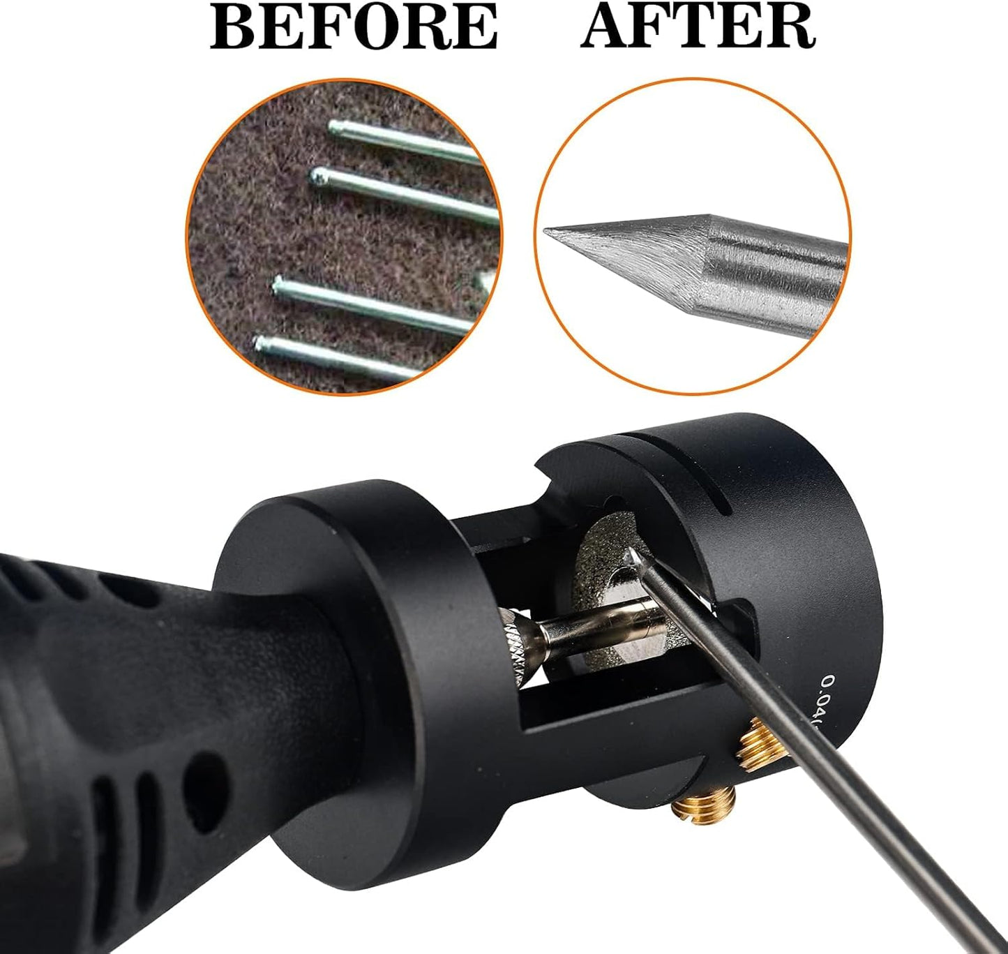 3mirrors Aluminum Tungsten Electrode Sharpener Grinder for TIG Welding Tool w/Cut-Off Slot Multi-Angle& Offsets, 4 Copper Screws Holes& 2 Upgrade CNC Mandrels& 5 25mm Diamond Wheels& Instructions