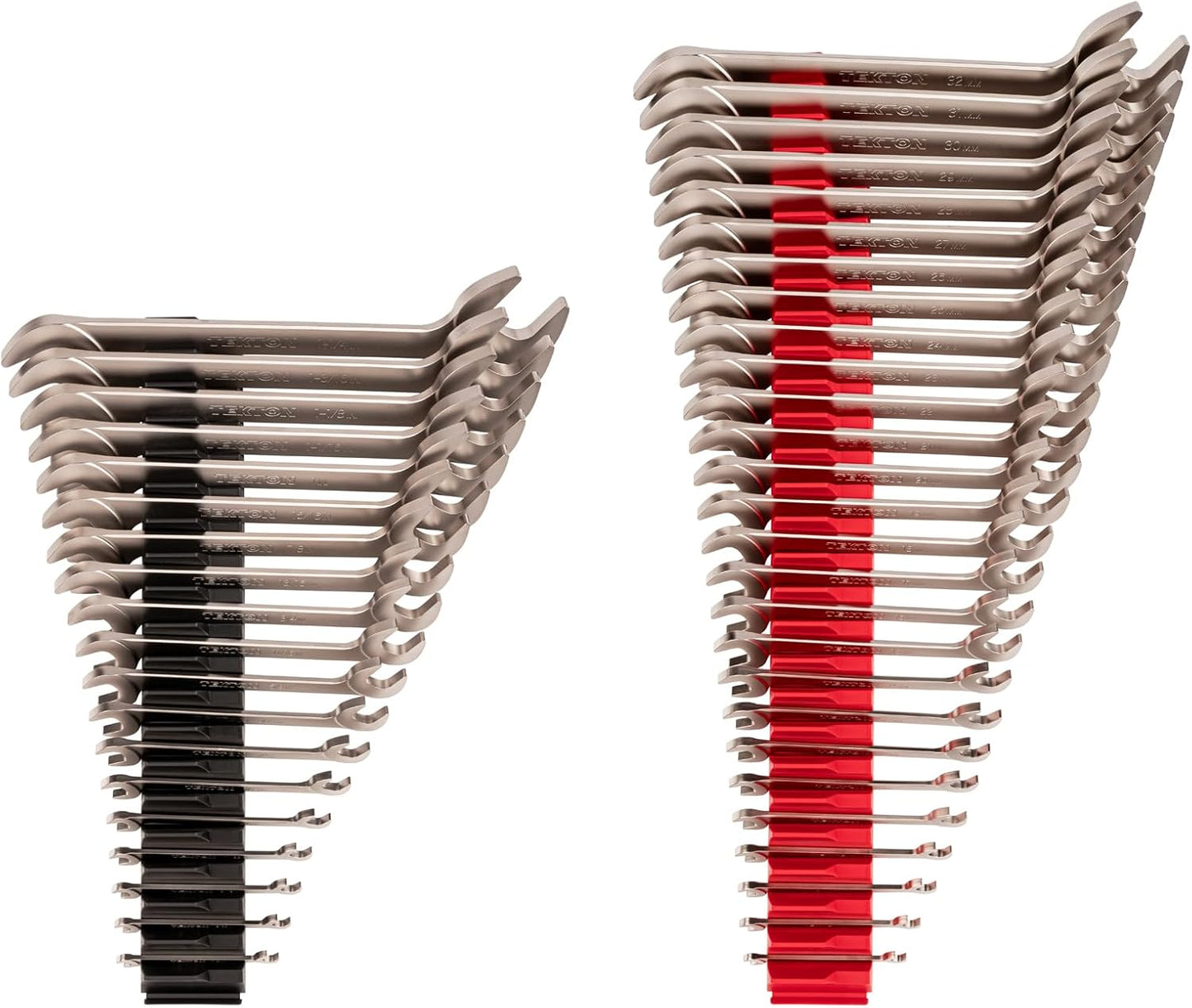 TEKTON Angle Head Open End Wrench Set with Pouch, 16-Piece (10-27 mm) | WAE92402 | Made in USA