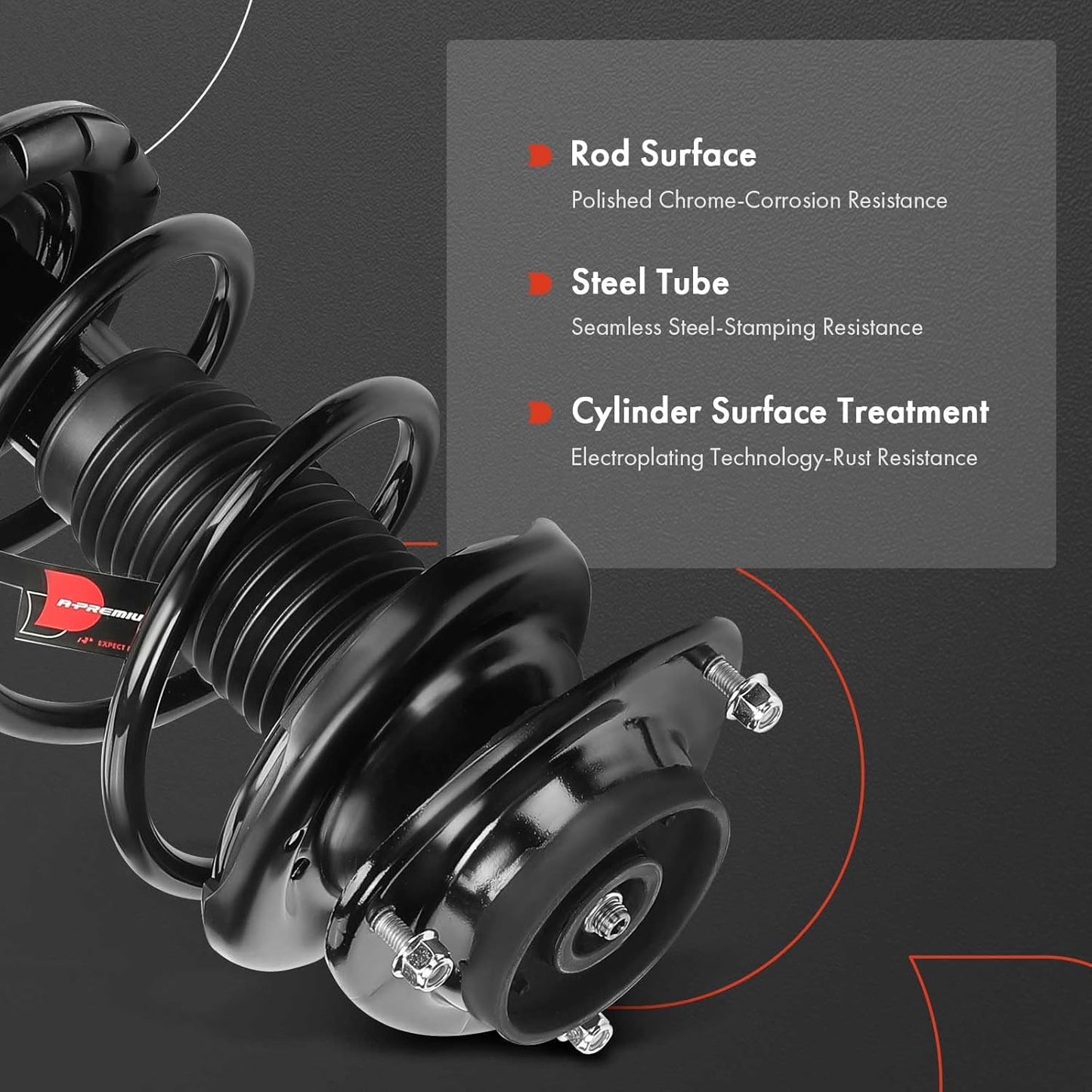 A-Premium Front Complete Strut and Coil Spring Assembly Compatible with Subaru Forester 2017 2018 2.5L, 2-PC Set