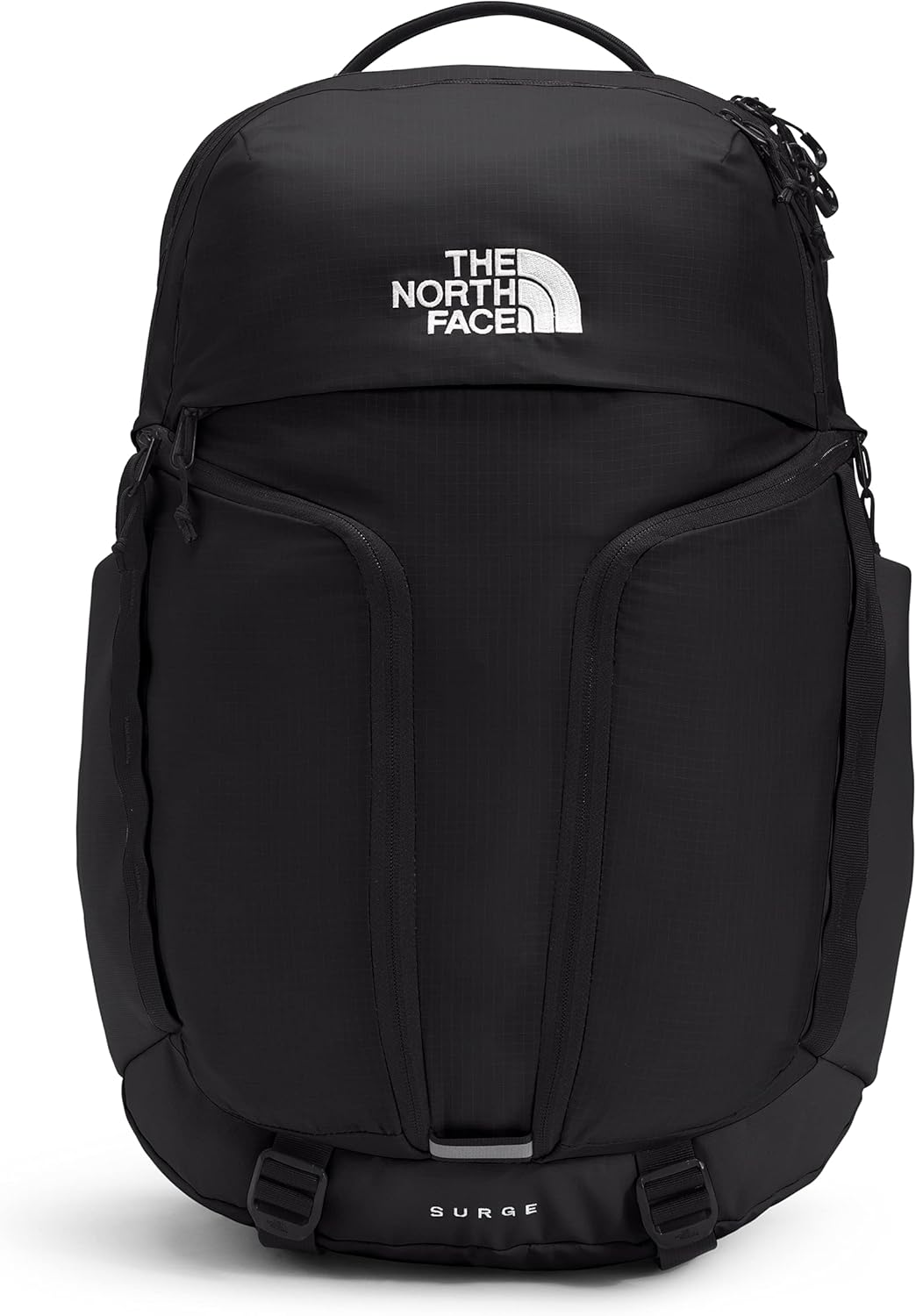 THE NORTH FACE Surge Commuter Laptop Backpack | Daypack with Water Repellent Finish, 16" Laptop Sleeve, Reflective Details, Asphalt Grey Light Heather/TNF Black-NPF, One Size