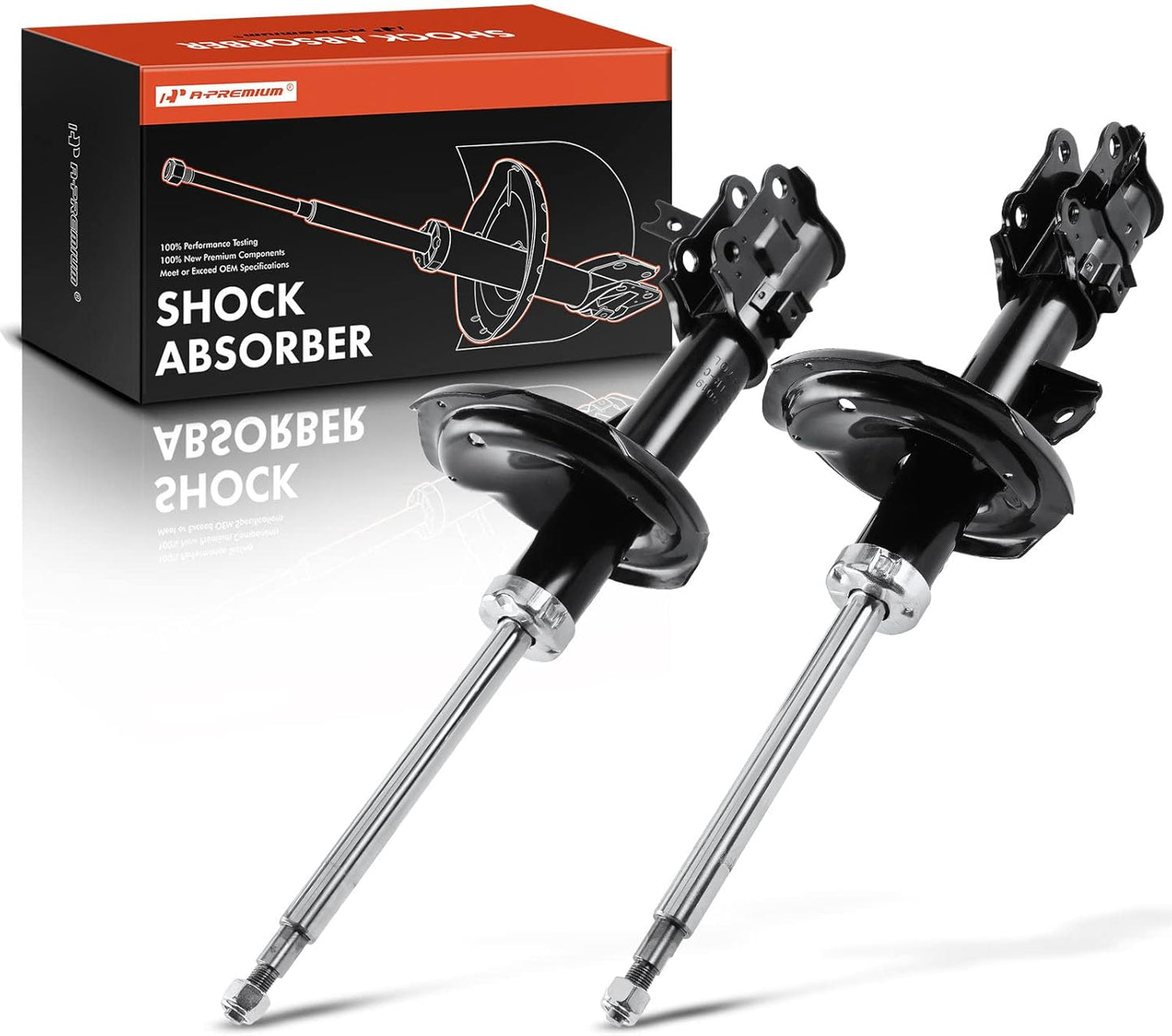 A-Premium Front Shock Absorber Compatible with Hyundai Accent 2012-2017 & Kia Rio 2012-2017, 2-PC Set