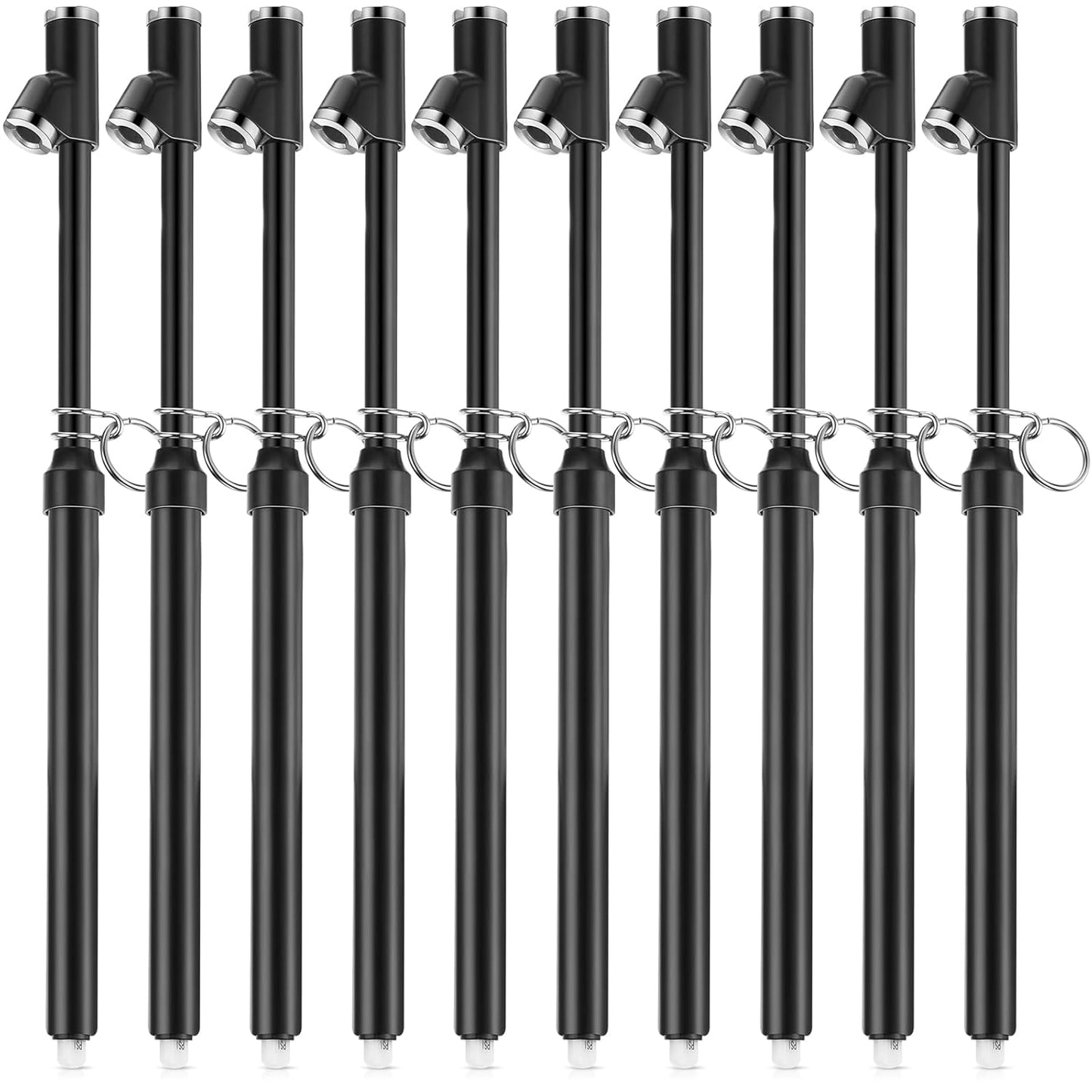 Tallew 10 Pack Dual Head Tire Pressure Gauge Heavy Duty Air Pressure Tire Gauge for Auto Truck Car RV Van Gage Range 10-150PSI, 1-10Bar (Silver)