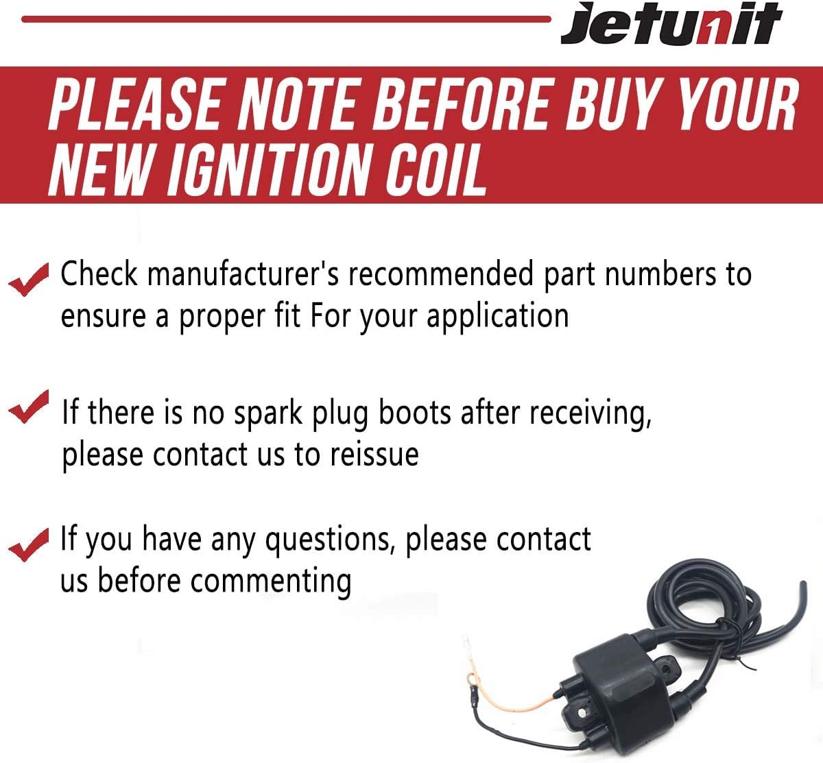 67F-85570-00-00 Ignition Coil For Yamaha 75 80 90 100 HP Outboard 1999-2004 4-Stroke 4 Cylinder F75 F80 F90 F100