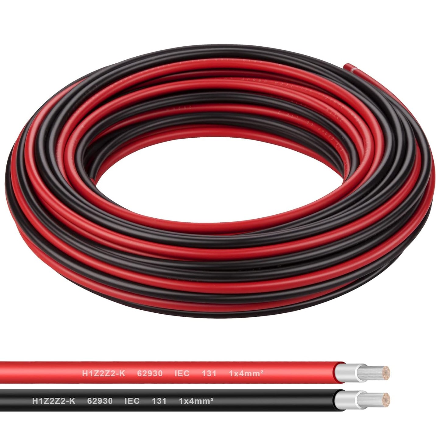 Solar Panel Wire - 200FT Black Tinned Copper Wire, 10AWG (6mm²) PV Wire Solar Extension Cable for Outdoor Automotive RV Boat Marine Solar Panel - Black (10AWG 200FT)