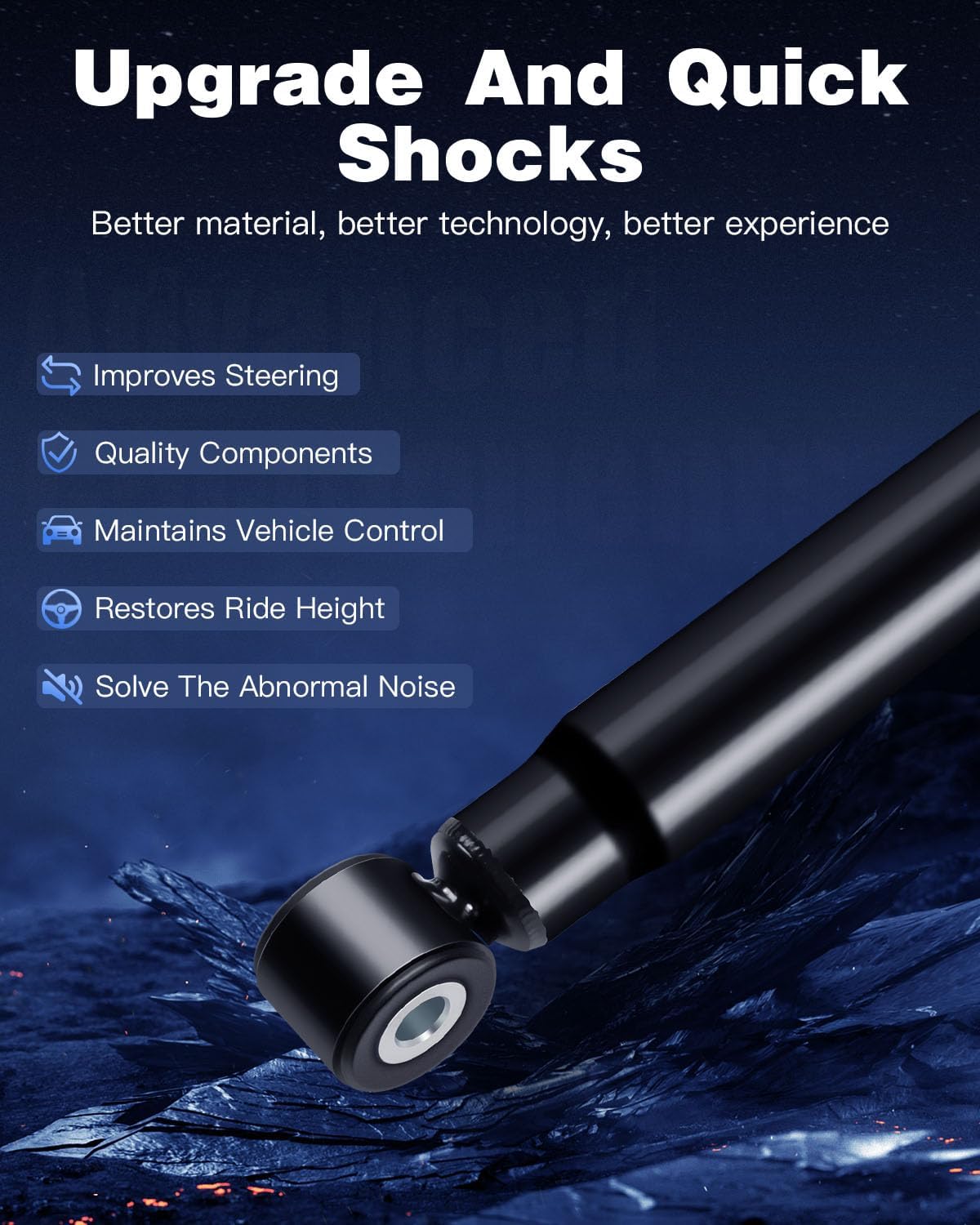 Shocks Struts,ECCPP Front Rear Shock Absorbers Strut Kits for 98 99 00 01 02 for Honda Passport,99 00 for Isuzu Amigo,02 03 04 for Isuzu Axiom,98-04 for Isuzu Rodeo with 344298 37159 344299 32337
