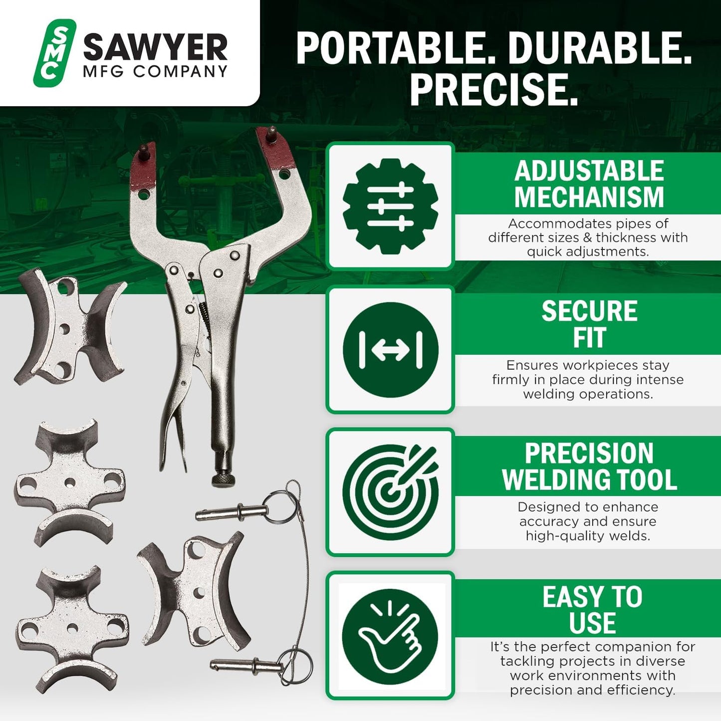Welders 3rd Hand – Portable Pipe Welding Clamp & Alignment Tool for Butt Welds – Versatile Pipe Fitting Clamp, Welding Pliers, Vise Clamps, Pipefitter Tools – Lightweight Multifunction Tool by Sawyer