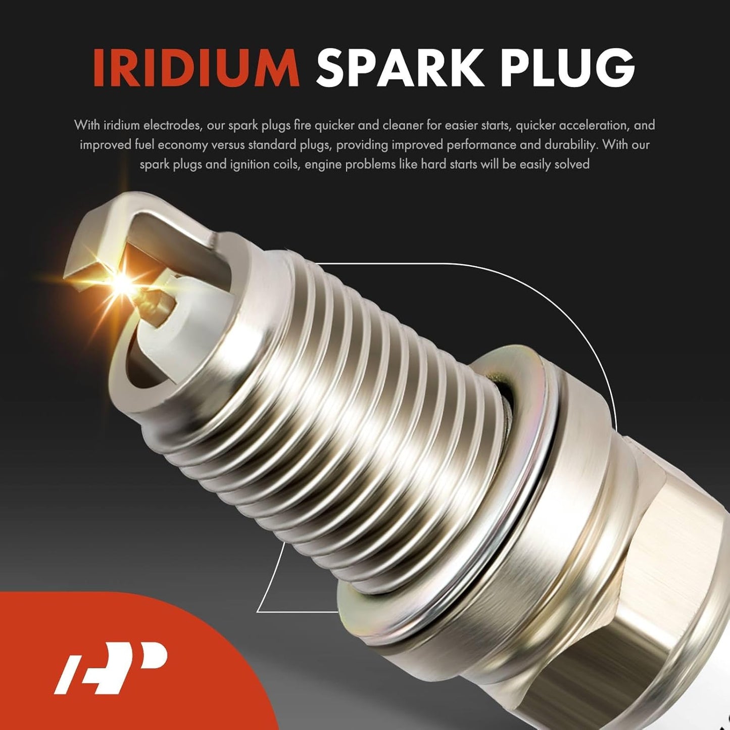 A-Premium (Red) Set of 8 Ignition Coil Pack and Iridium Spark Plugs Compatible with Honda Civic 2006-2011 1.8L, Replace# 30520RNAA01, 099700101