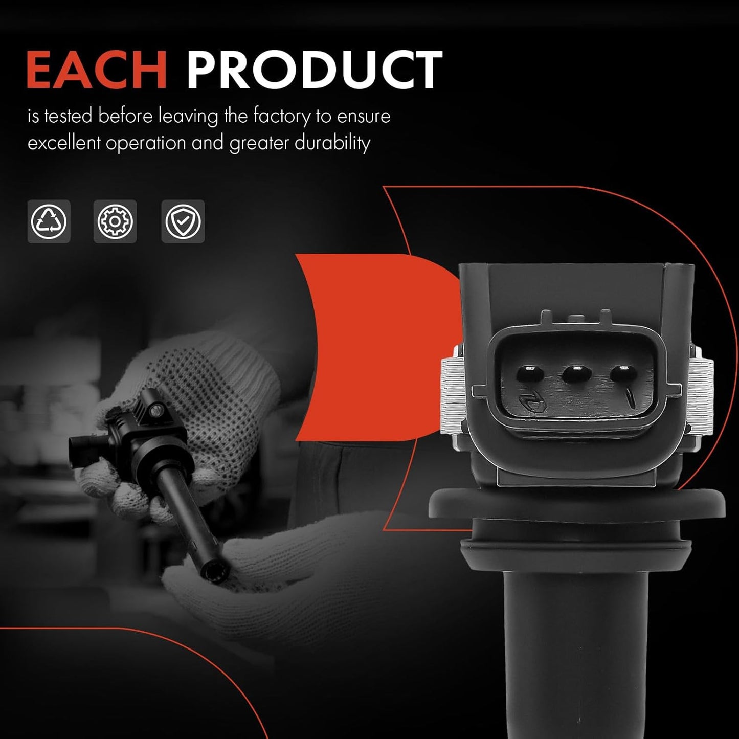 A-Premium Engine Ignition Coil Pack Compatible with Nissan Sentra 2007-2012, 2.0L, 4-PC Set
