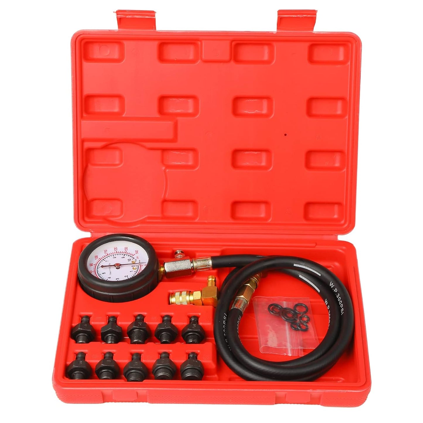 0-140PSIFuel Injection Pressure Tester Kit, Pro Fuel Pressure Tester Kit, Car Truck Motorcycle Diagnostic Tool